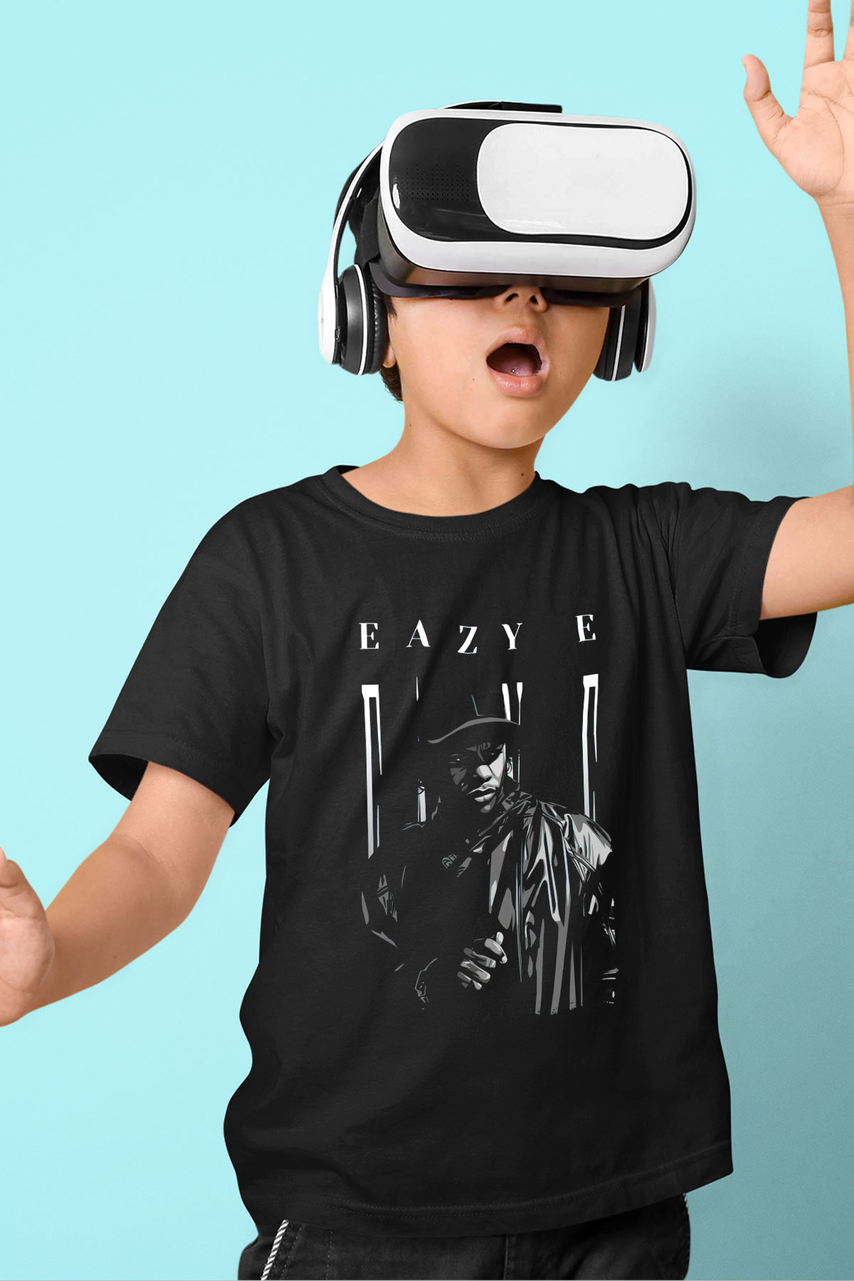 Eazy-E Siyah Unisex Çocuk Tişört