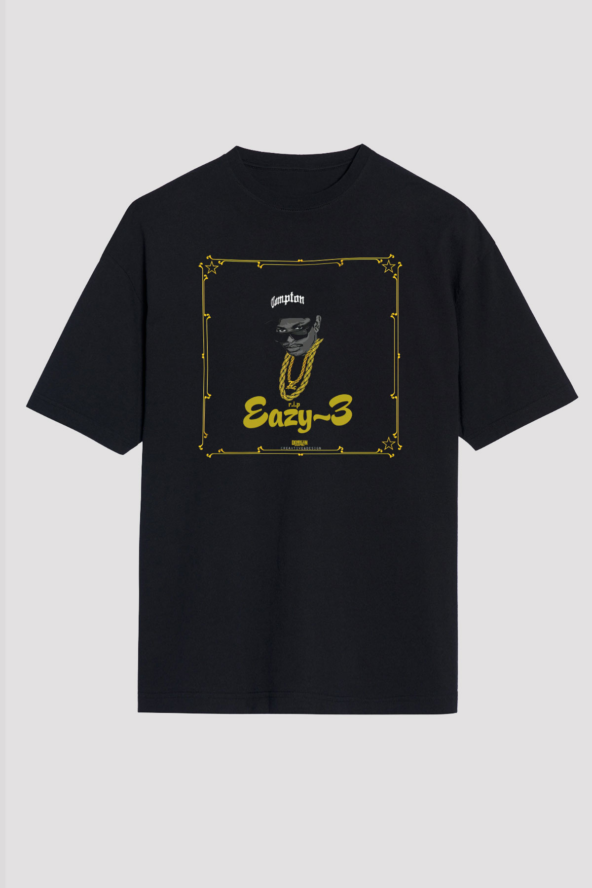 Eazy-E Siyah Unisex Oversize Tişört T-Shirt