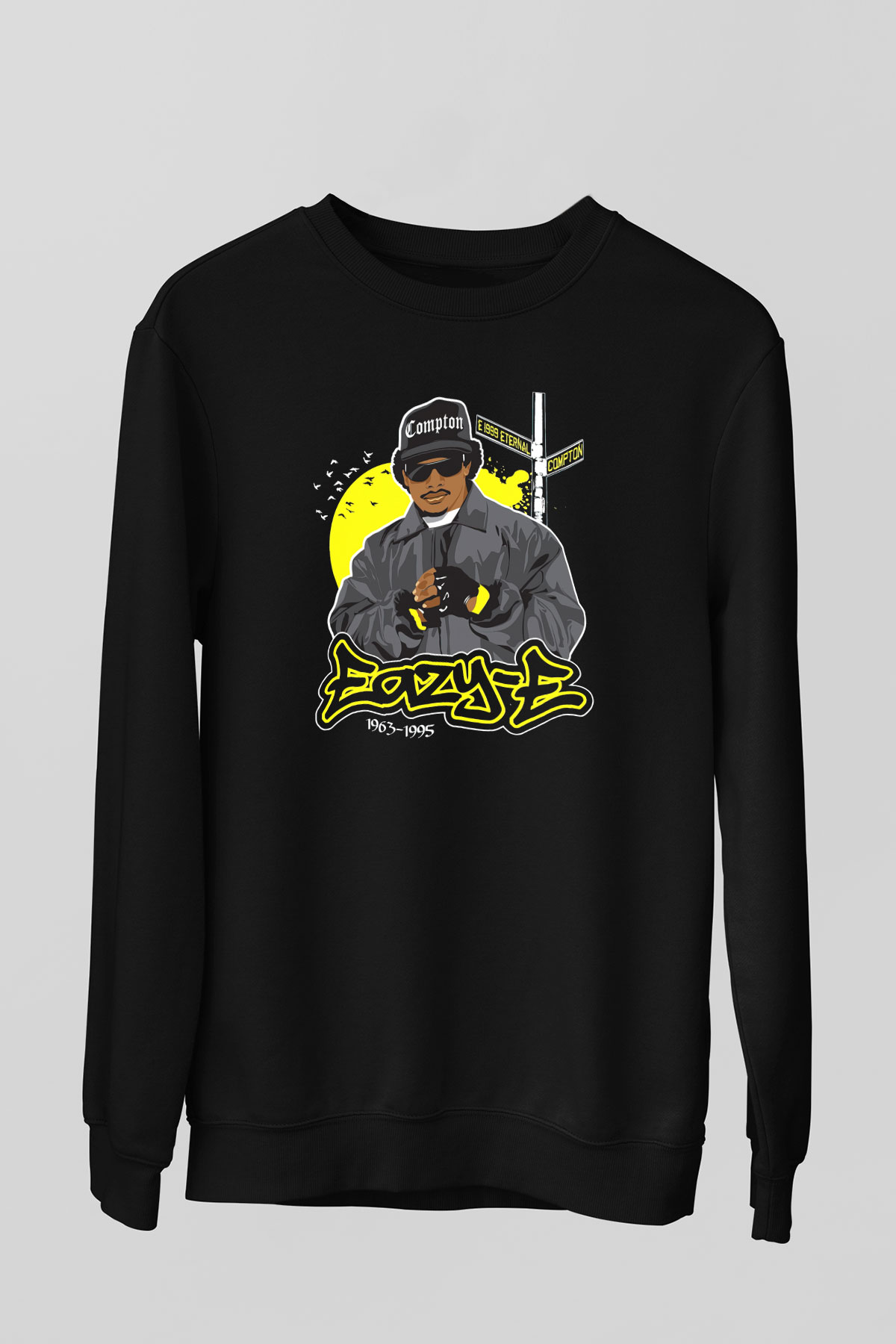 Eazy-E Siyah Unisex Sweatshirt