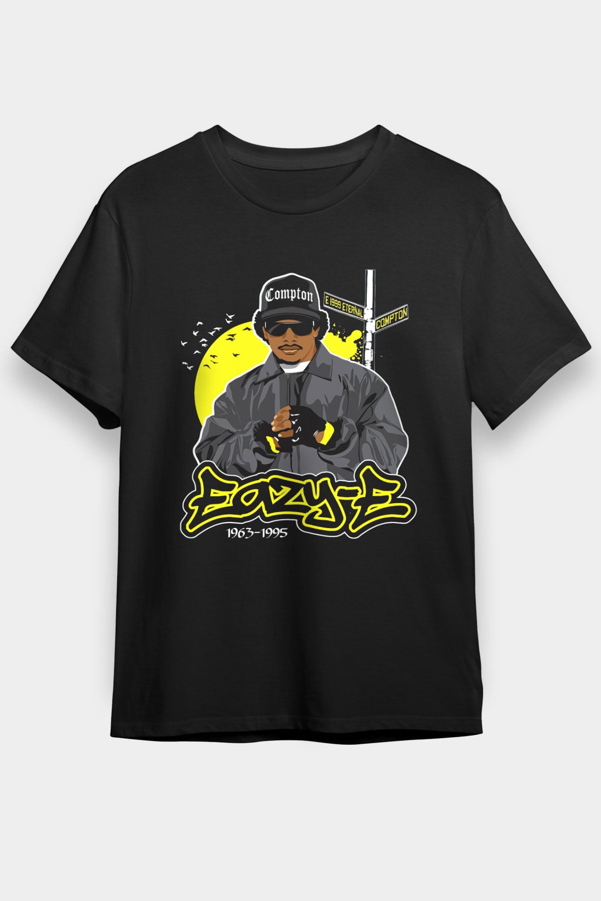 Eazy-E Siyah Unisex Tişört T-Shirt - TişörtFabrikası