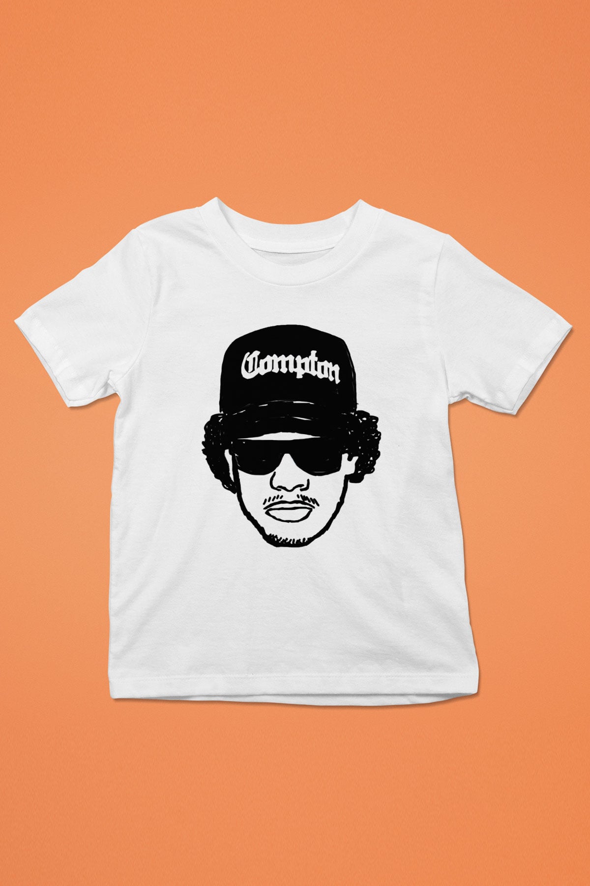 EazyE Baskılı Beyaz Unisex Çocuk Tişört