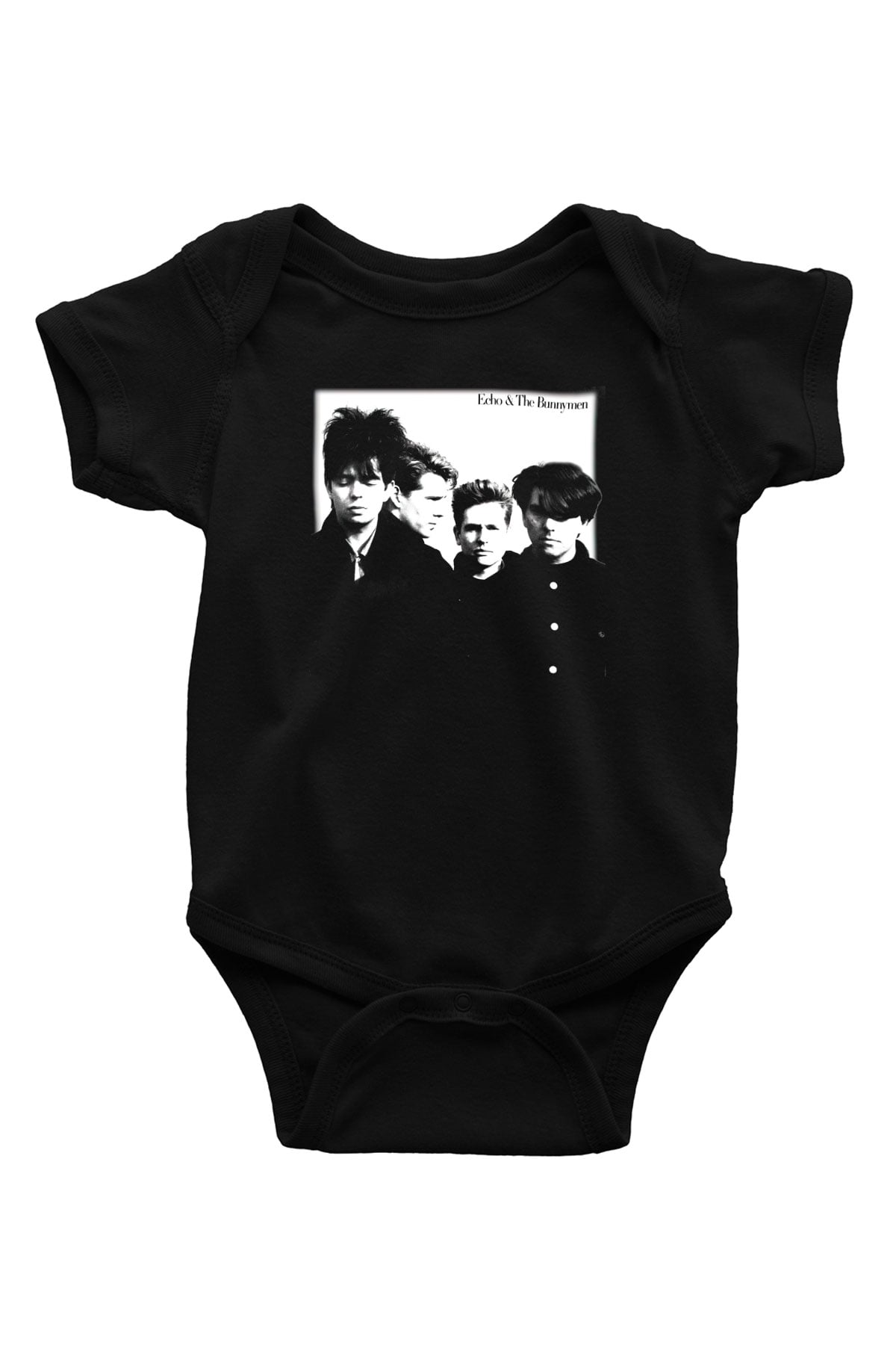 Echo and the Bunnymen Baskılı Siyah Bebek Body - Zıbın