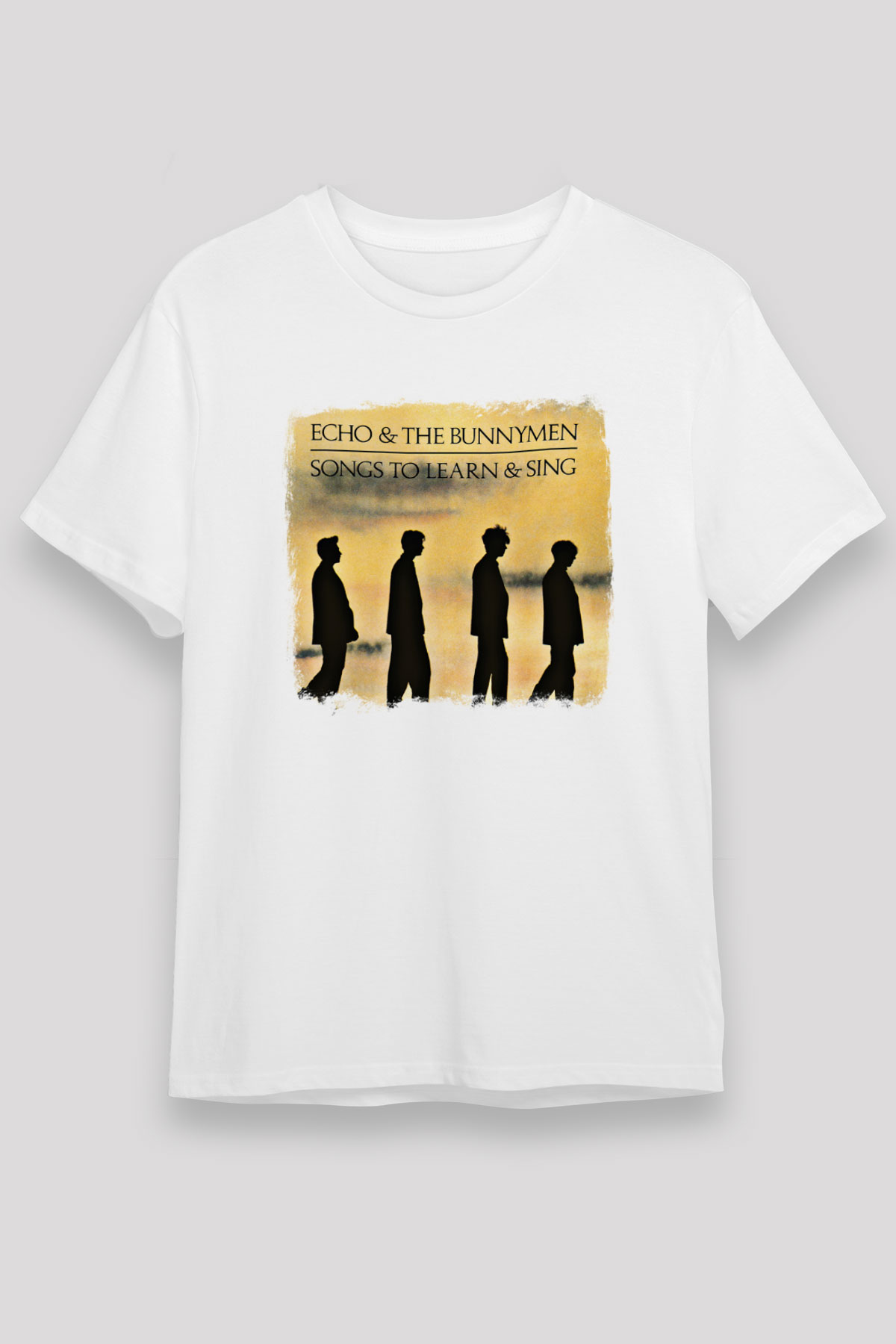 Echo and The Bunnymen Baskılı Unisex Beyaz Tişört