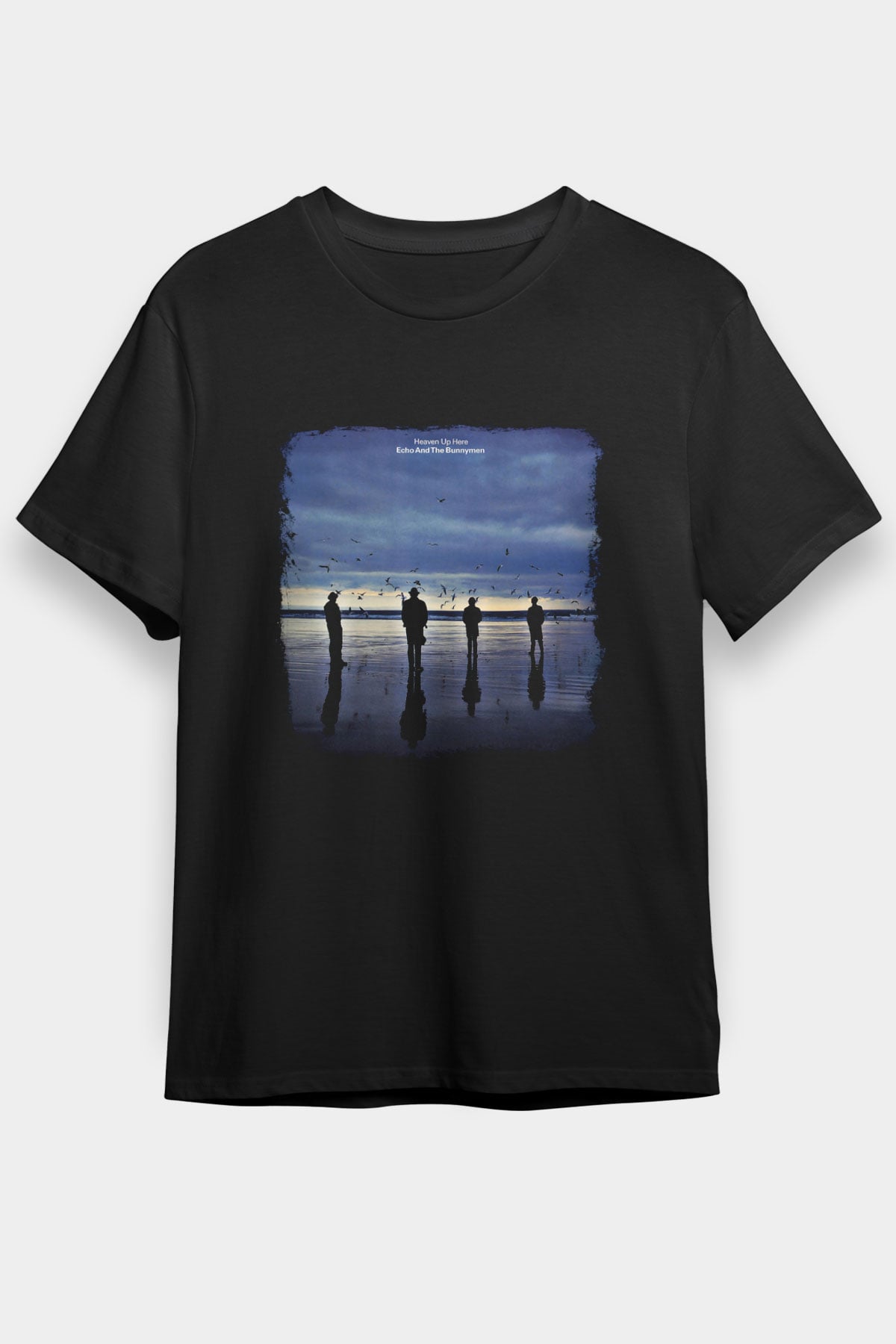Echo and The Bunnymen Baskılı Unisex Siyah Tişört
