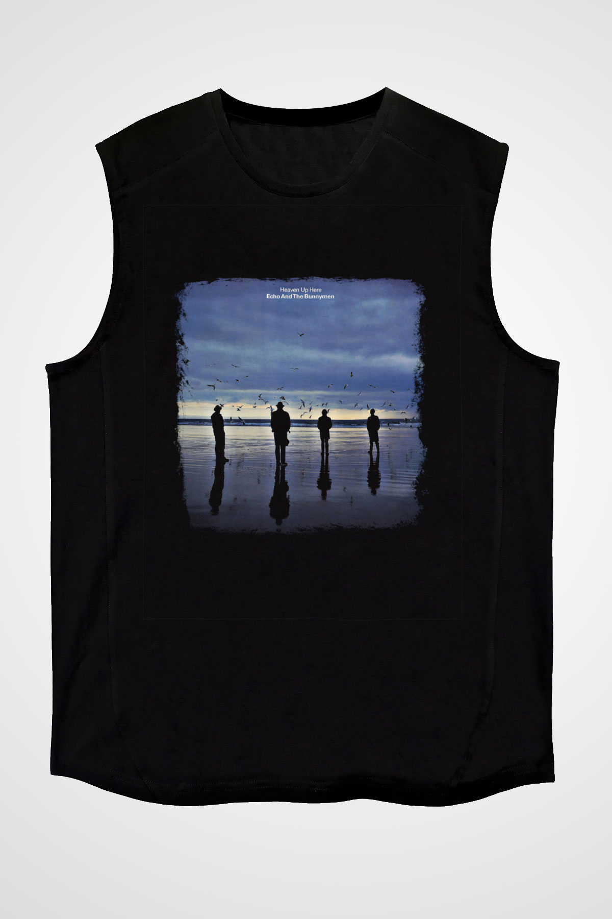 Echo and The Bunnymen Baskılı Unisex Siyah Kolsuz Tişört