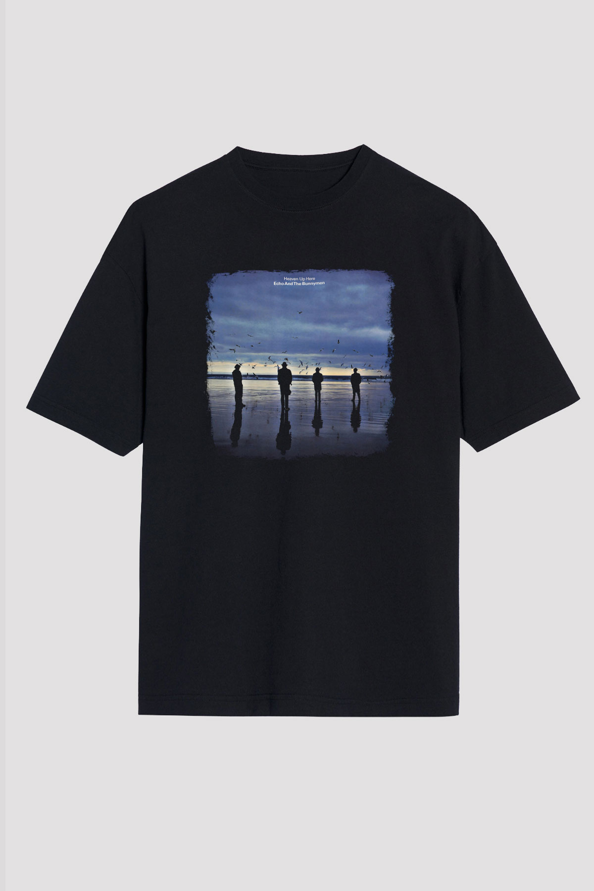 Echo and The Bunnymen Baskılı Unisex Siyah Oversize Tişört