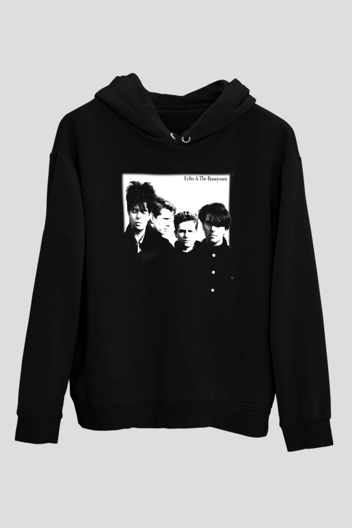 Echo and the Bunnymen Siyah Unisex Hoodie