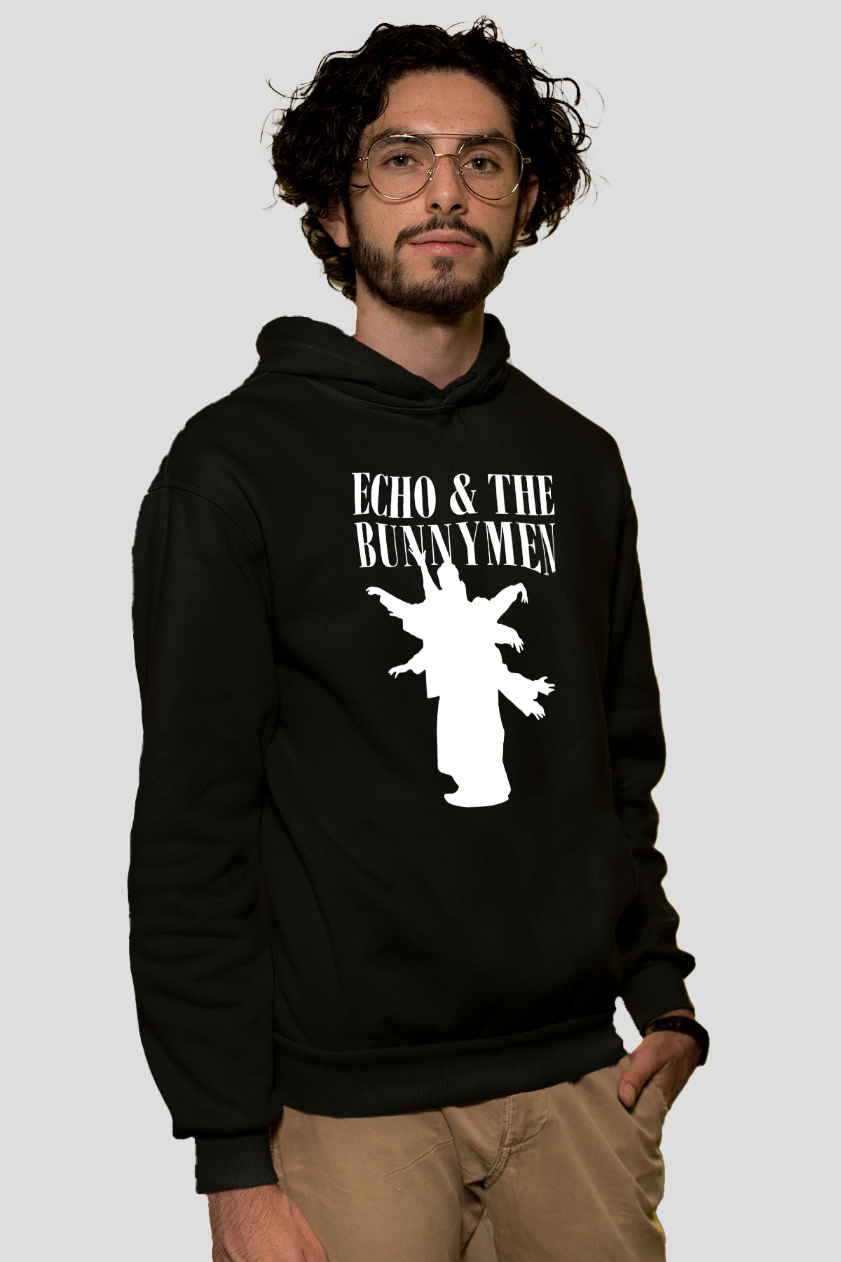 Echo and the Bunnymen Siyah Unisex Hoodie