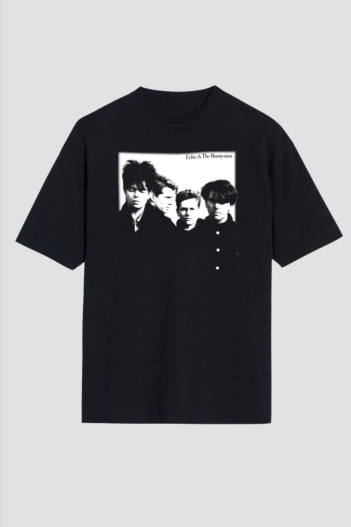Echo and the Bunnymen Siyah Unisex Oversize Tişört T-Shirt