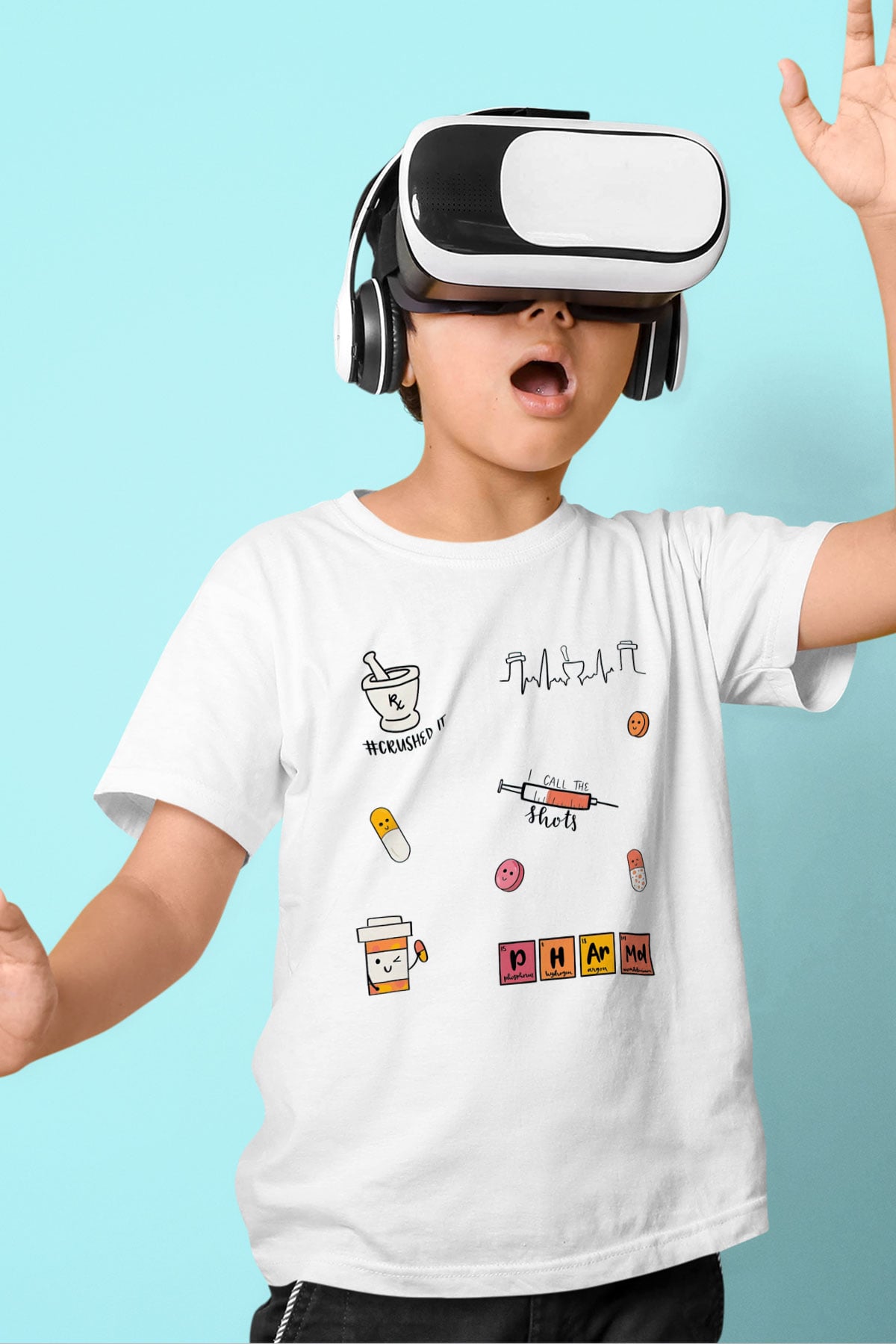 Eczacı Beyaz Unisex Çocuk Tişört