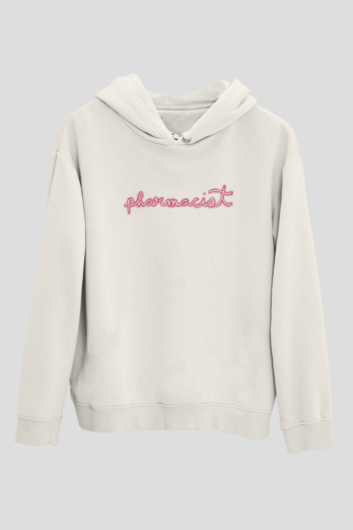 Eczacı Beyaz Unisex Kapüşonlu Sweatshirt