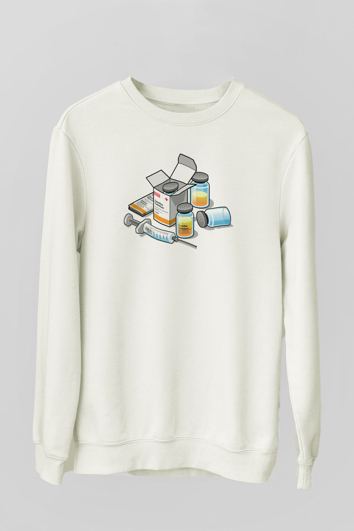 Eczacı Beyaz Unisex Sweatshirt