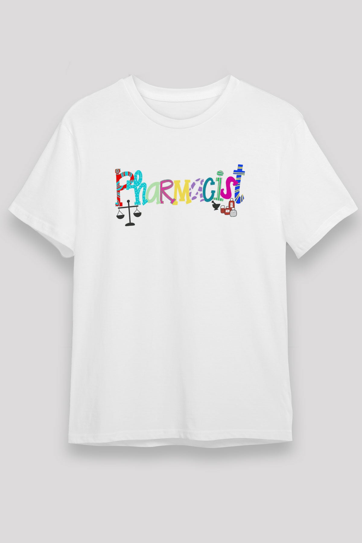 Eczacı Beyaz Unisex Tişört T-Shirt - TişörtFabrikası
