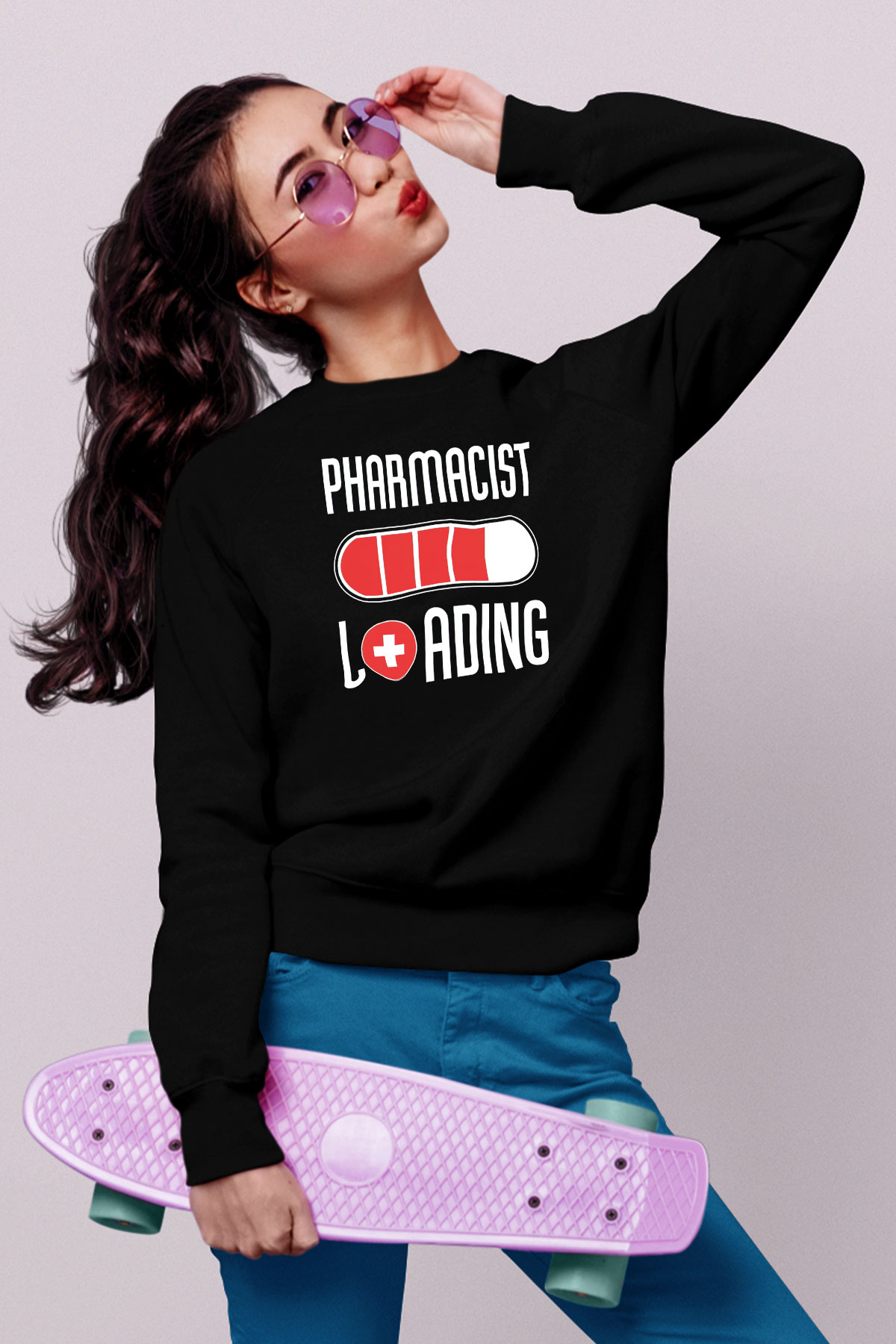 Eczacı Siyah Unisex Sweatshirt