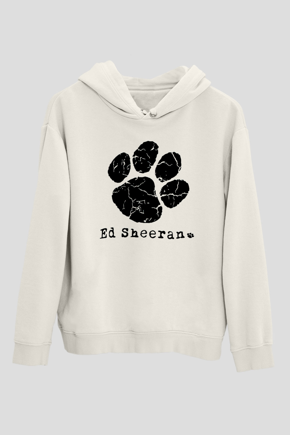 Ed Sheeran Beyaz Unisex Kapşonlu Sweatshirt