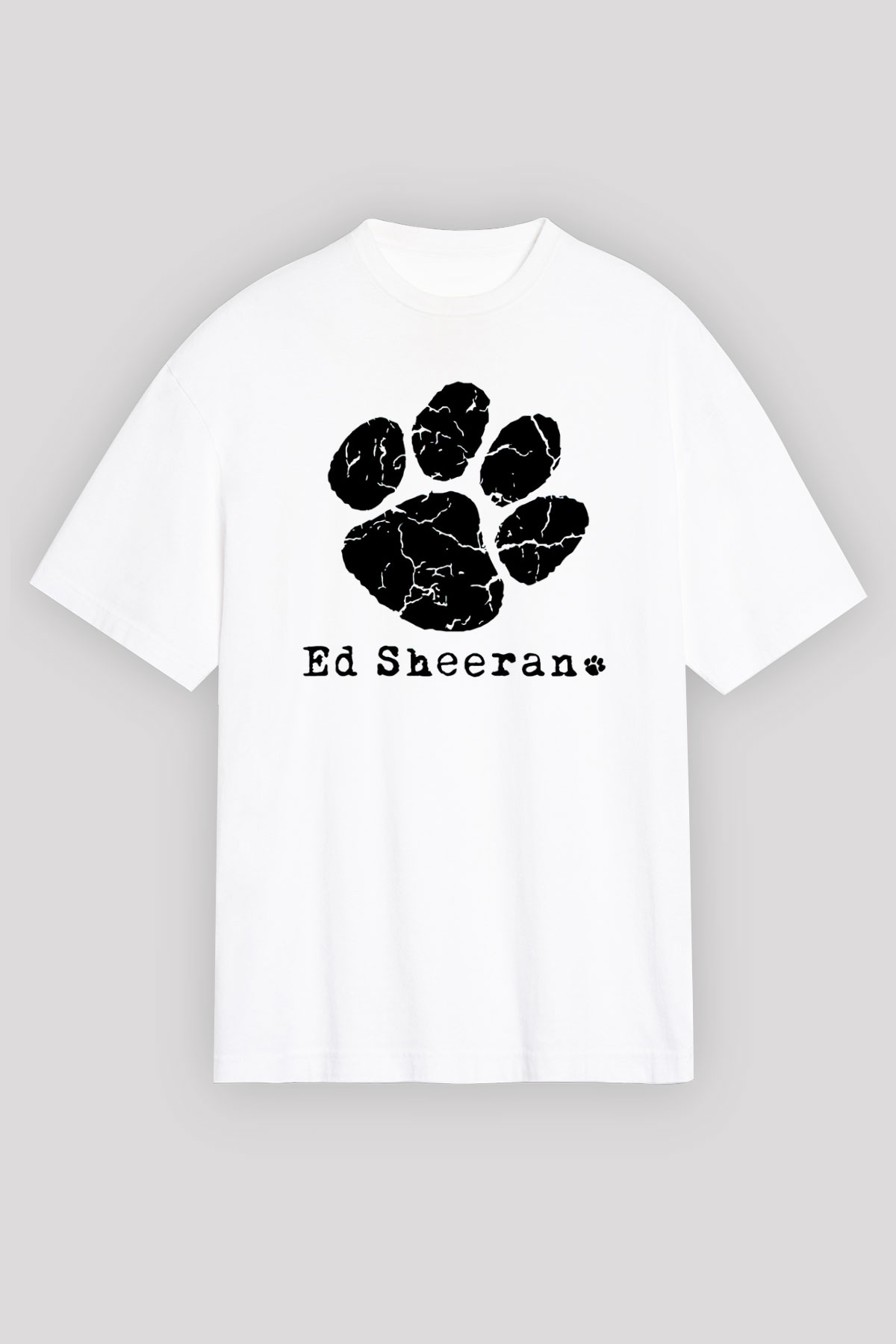Ed Sheeran Beyaz Unisex Oversize Tişört T-Shirt