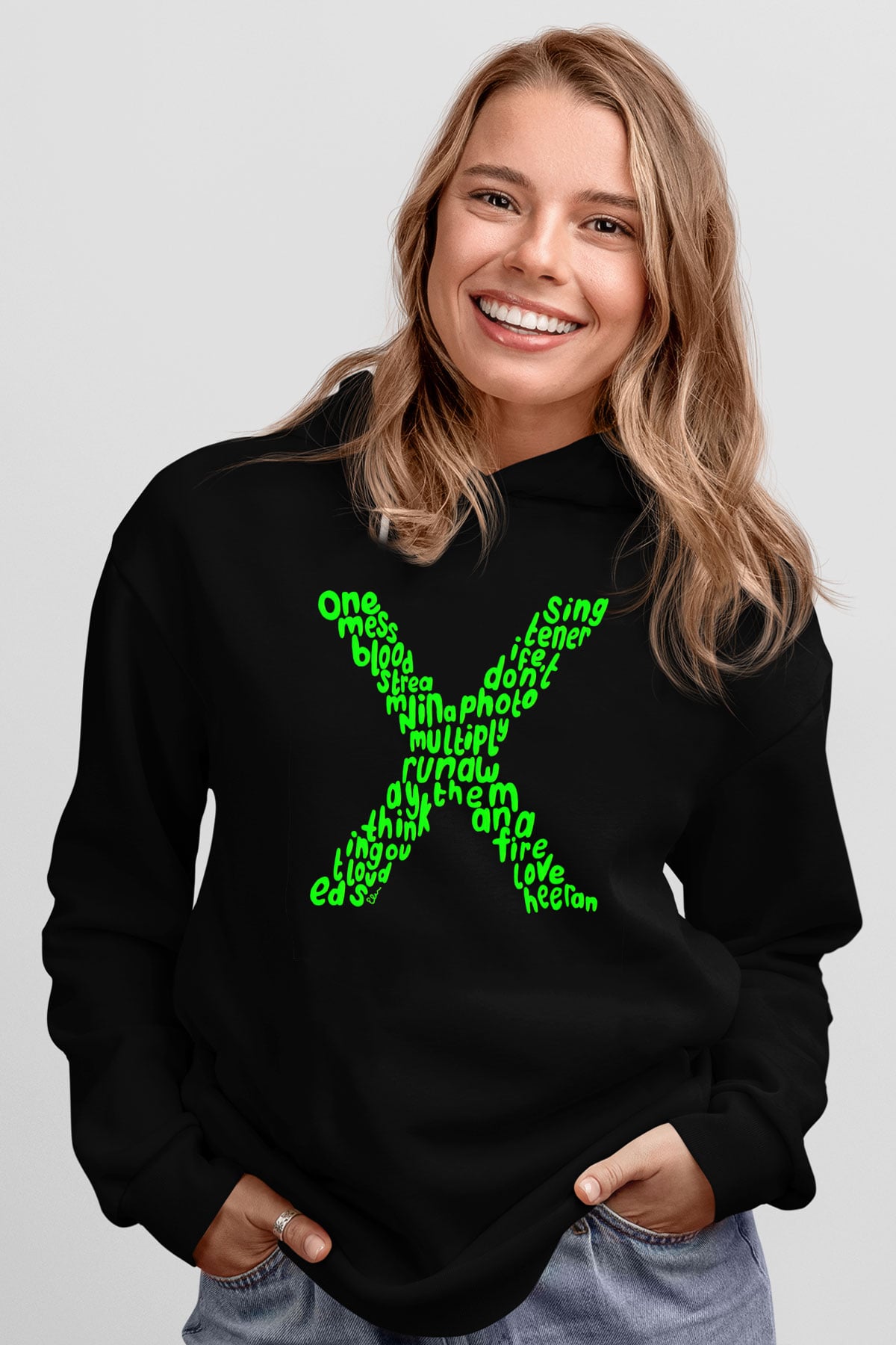Ed Sheeran Siyah Unisex Hoodie