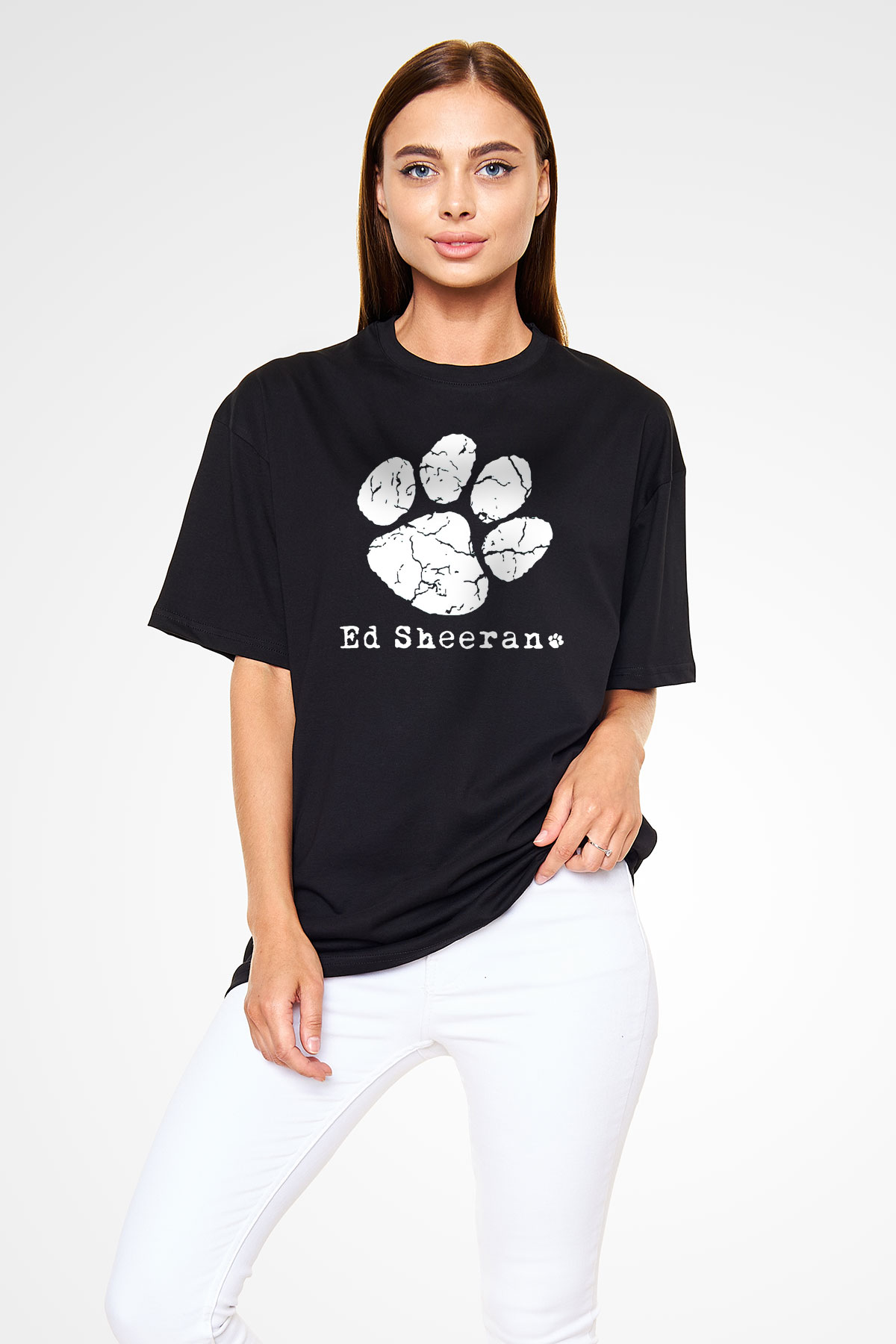 Ed Sheeran Siyah Unisex Oversize Tişört T-Shirt