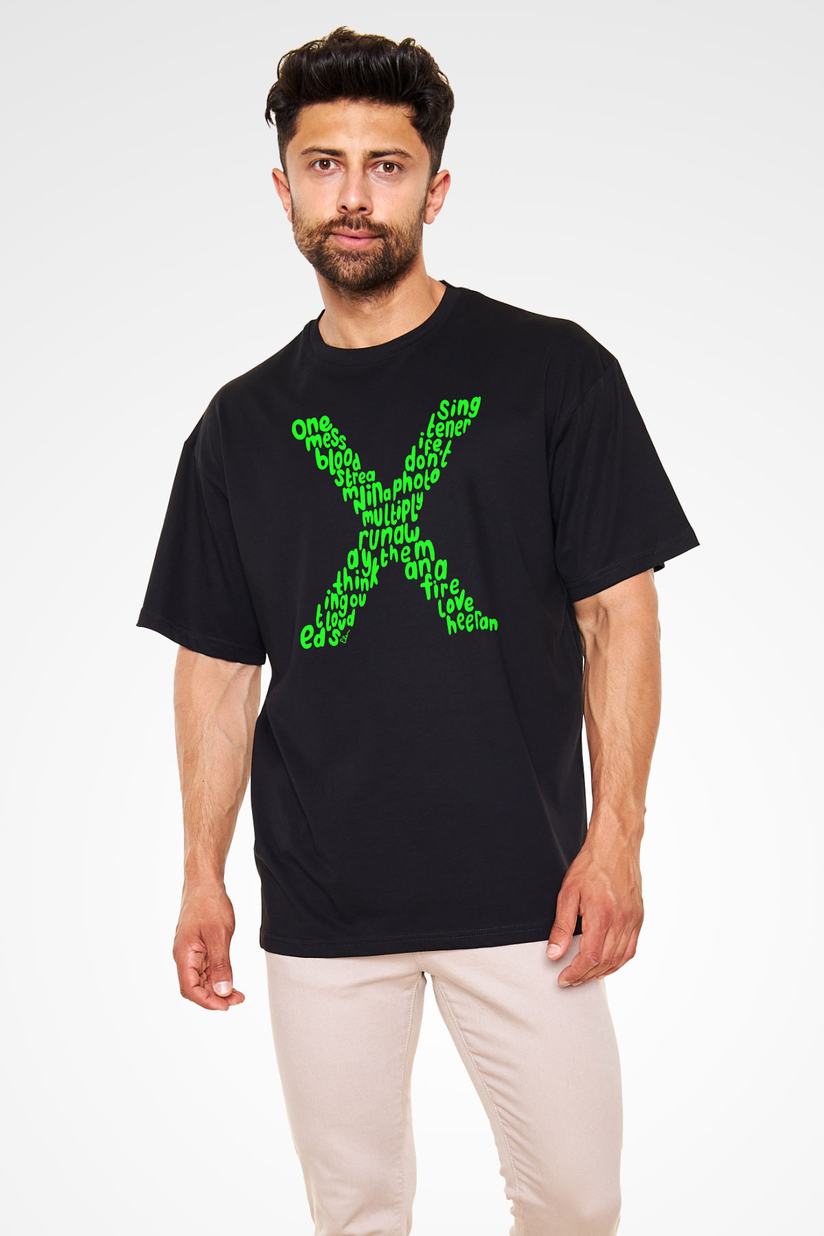Ed Sheeran Siyah Unisex Oversize Tişört T-Shirt