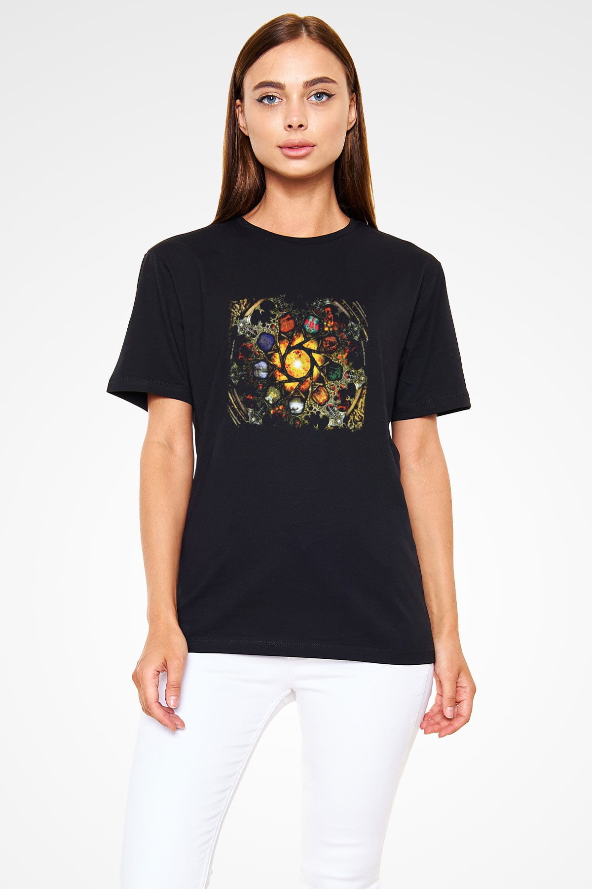 Edge of Sanity Baskılı Unisex Siyah Tişört