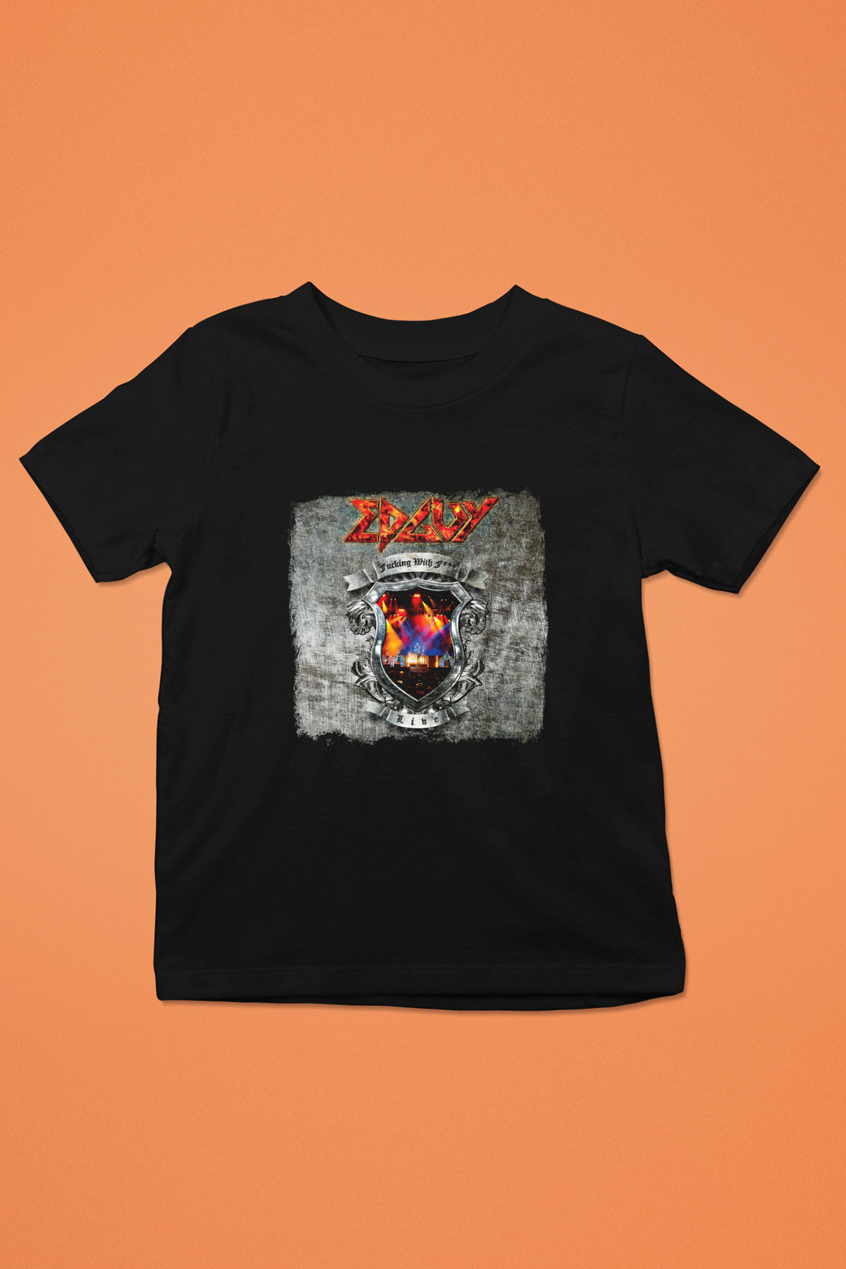 Edguy Baskılı Unisex Siyah Çocuk Tişört