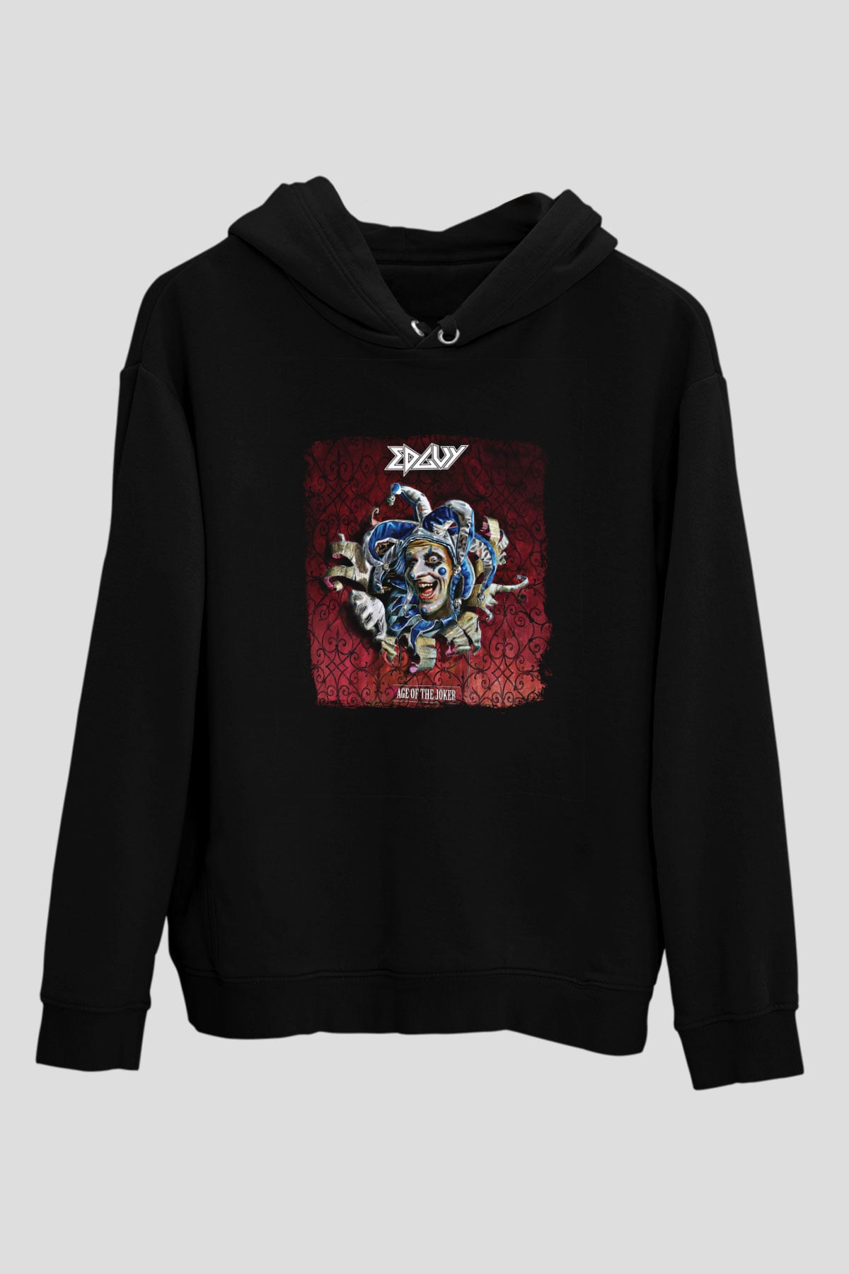Edguy Baskılı Unisex Siyah Hoodie