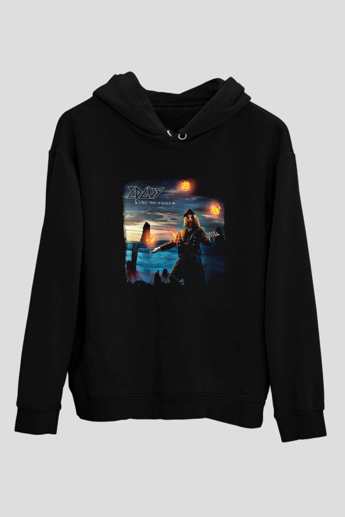 Edguy Baskılı Unisex Siyah Hoodie