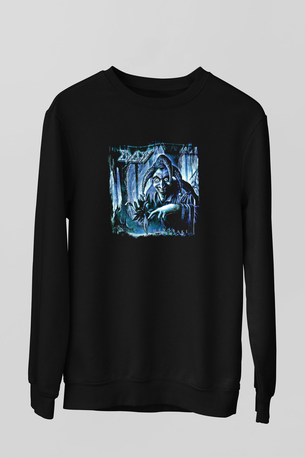 Edguy Baskılı Unisex Siyah Sweatshirt