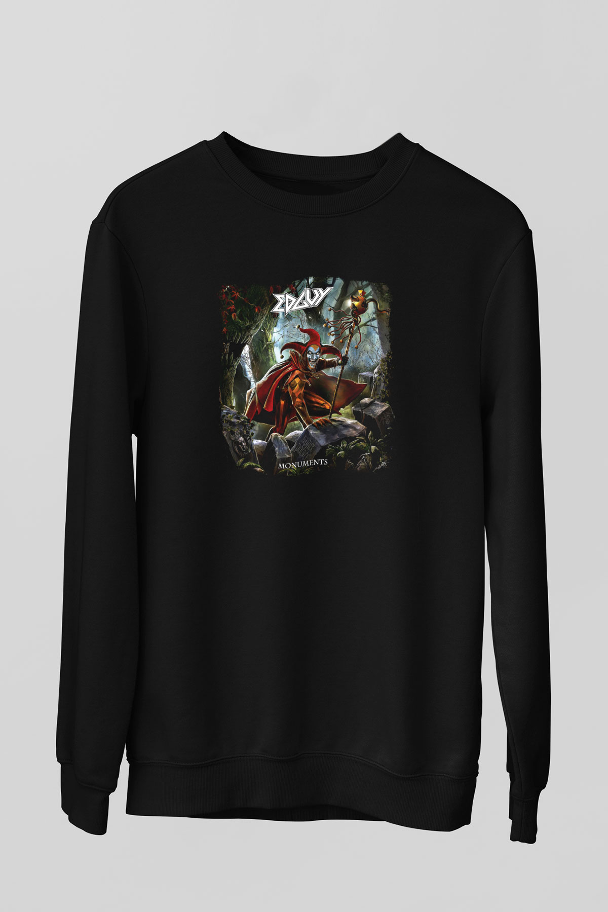 Edguy Baskılı Unisex Siyah Sweatshirt