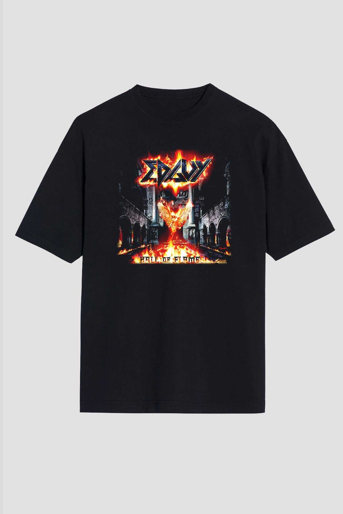 Edguy Siyah Unisex Oversize Tişört T-Shirt