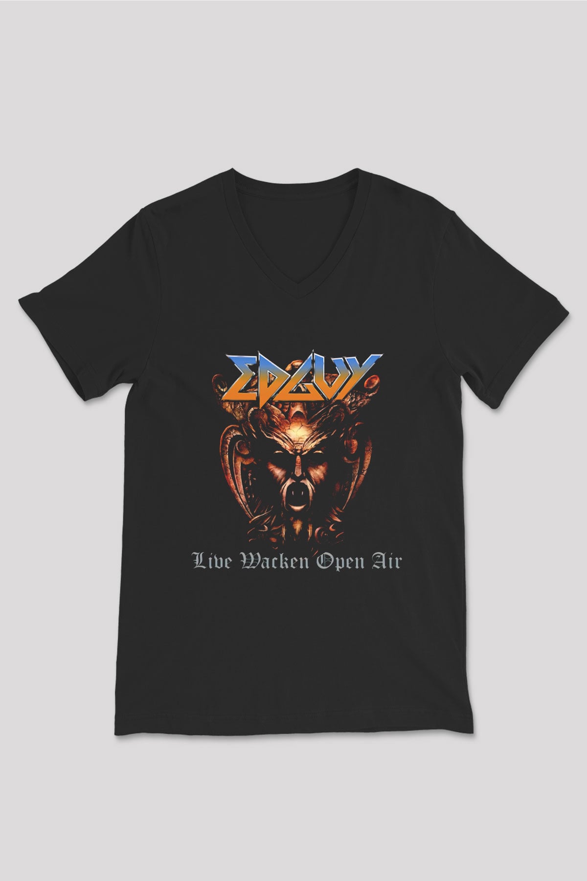 Edguy Siyah Unisex V Yaka Tişört