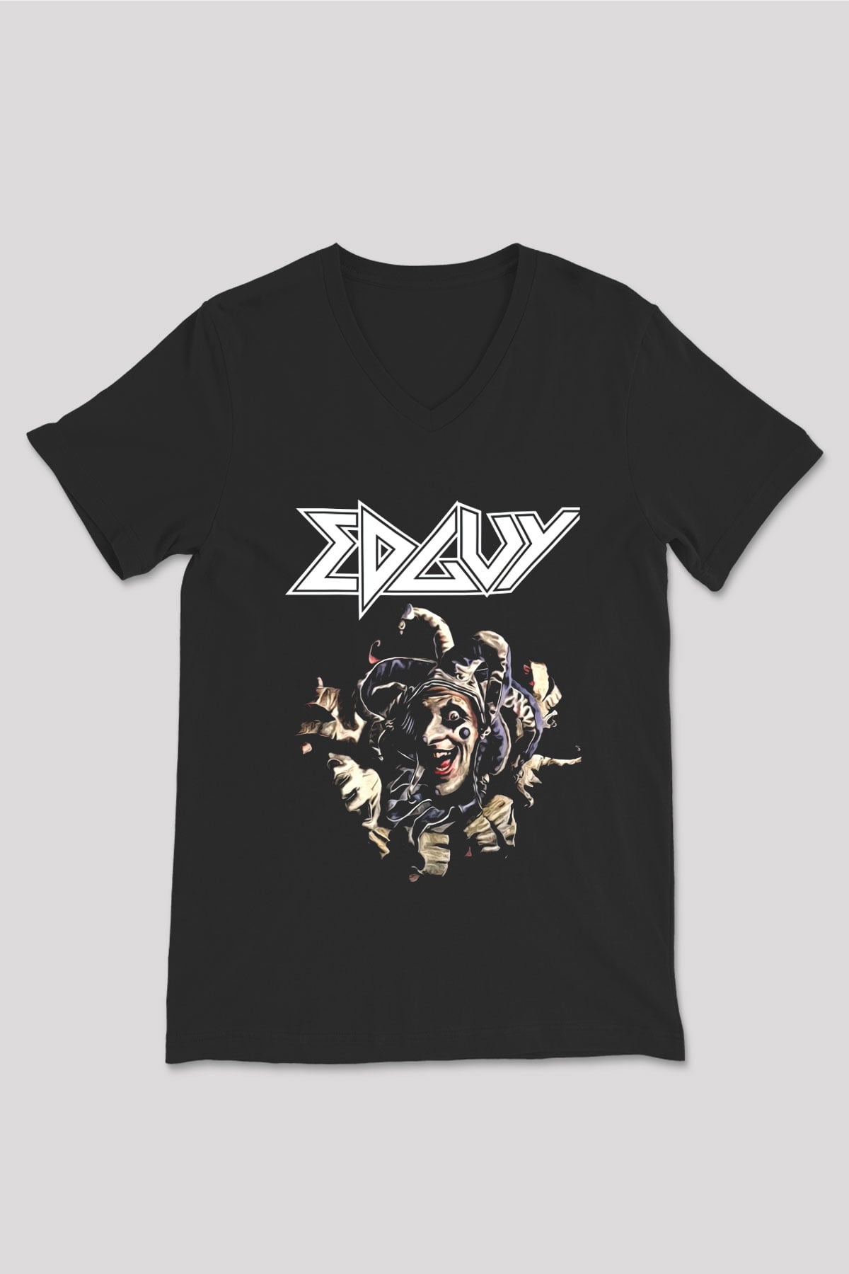 Edguy Siyah Unisex V Yaka Tişört