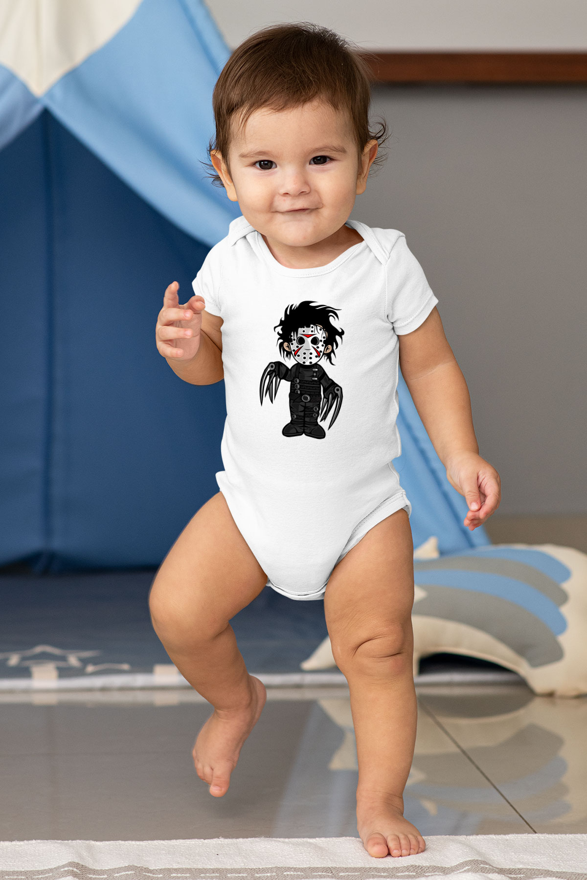 Edward Baskılı Unisex Beyaz Bebek Body - Zıbın