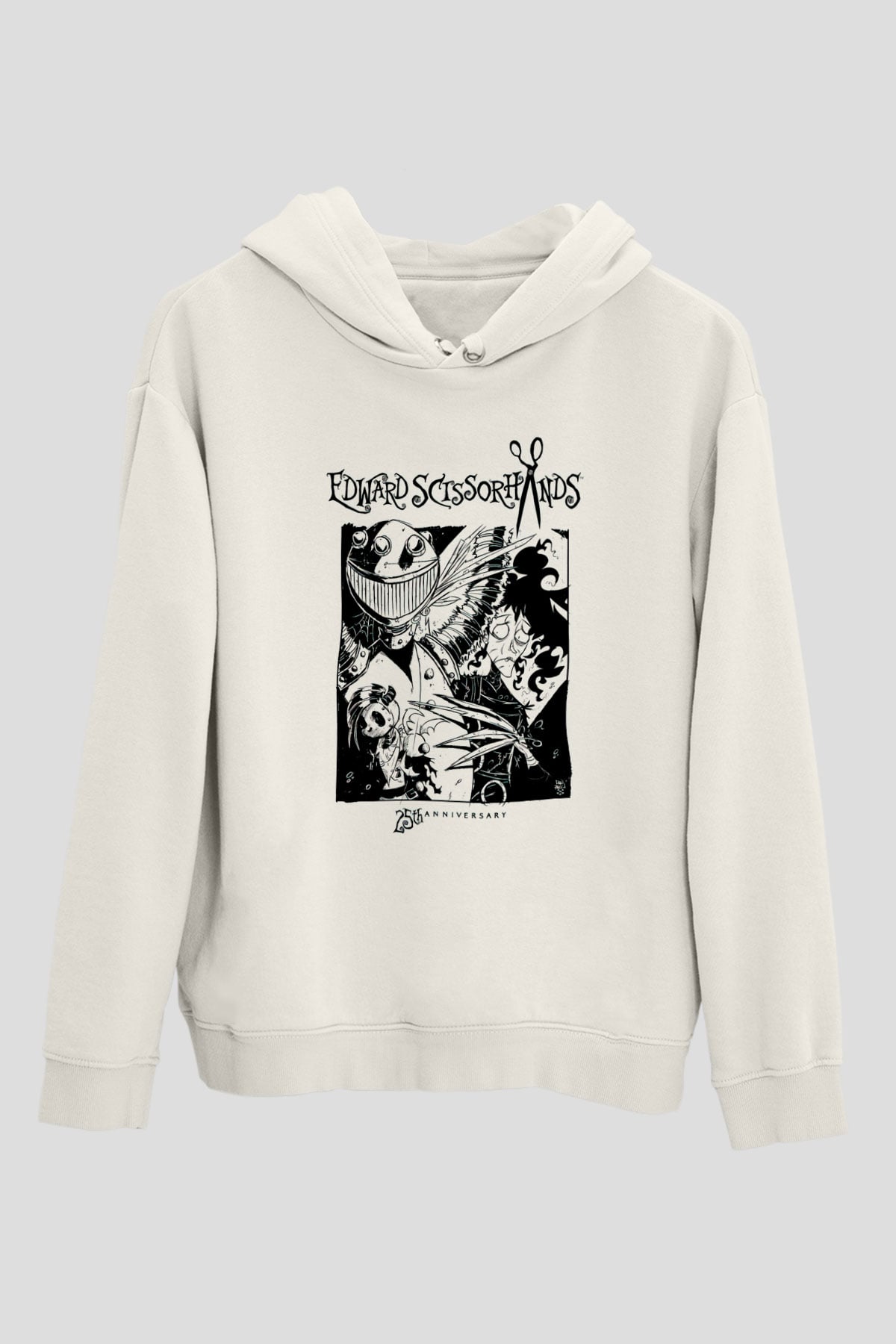 Edward Scissorhands Beyaz Unisex Hoodie