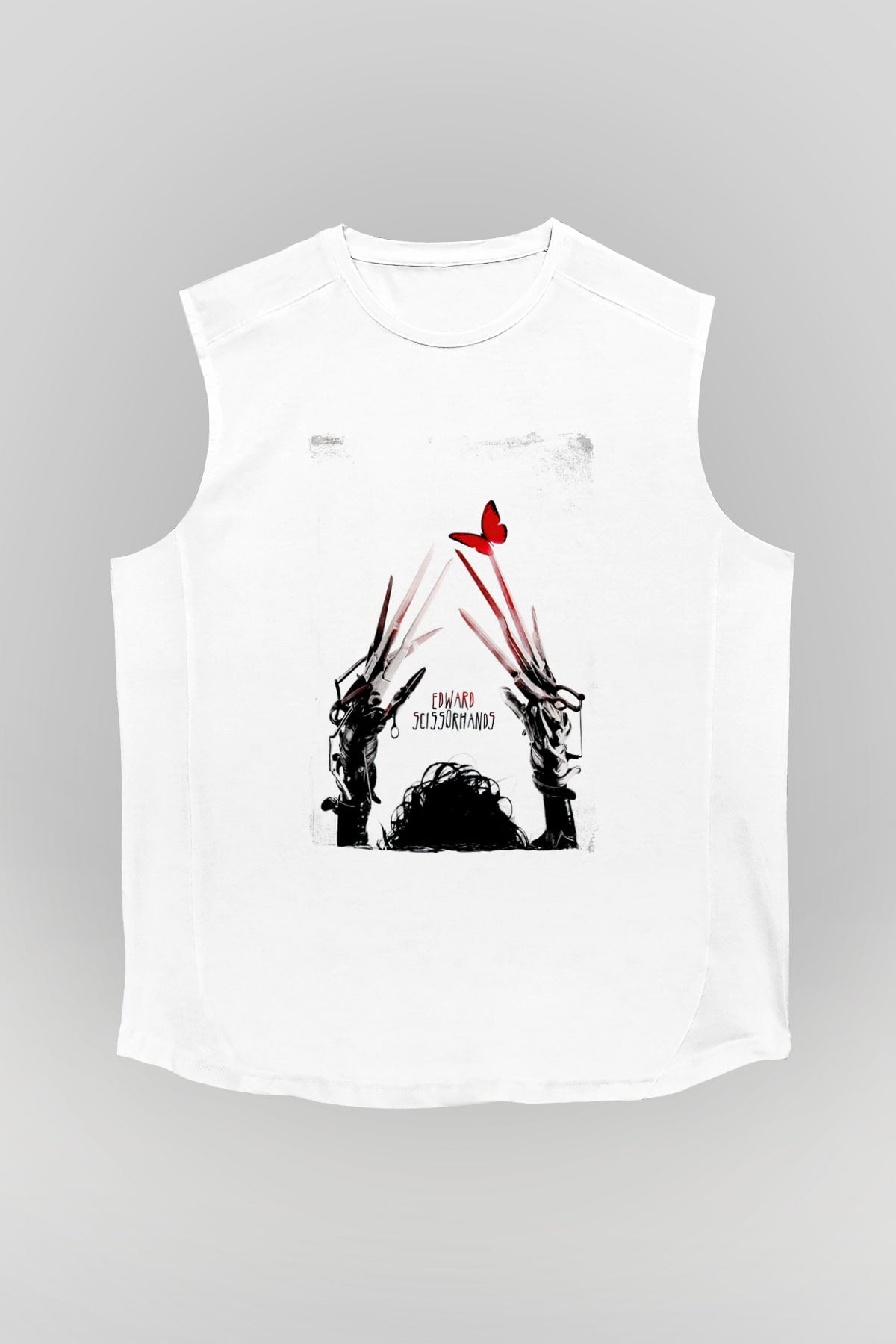 Edward Scissorhands Beyaz Unisex  Kolsuz Tişört