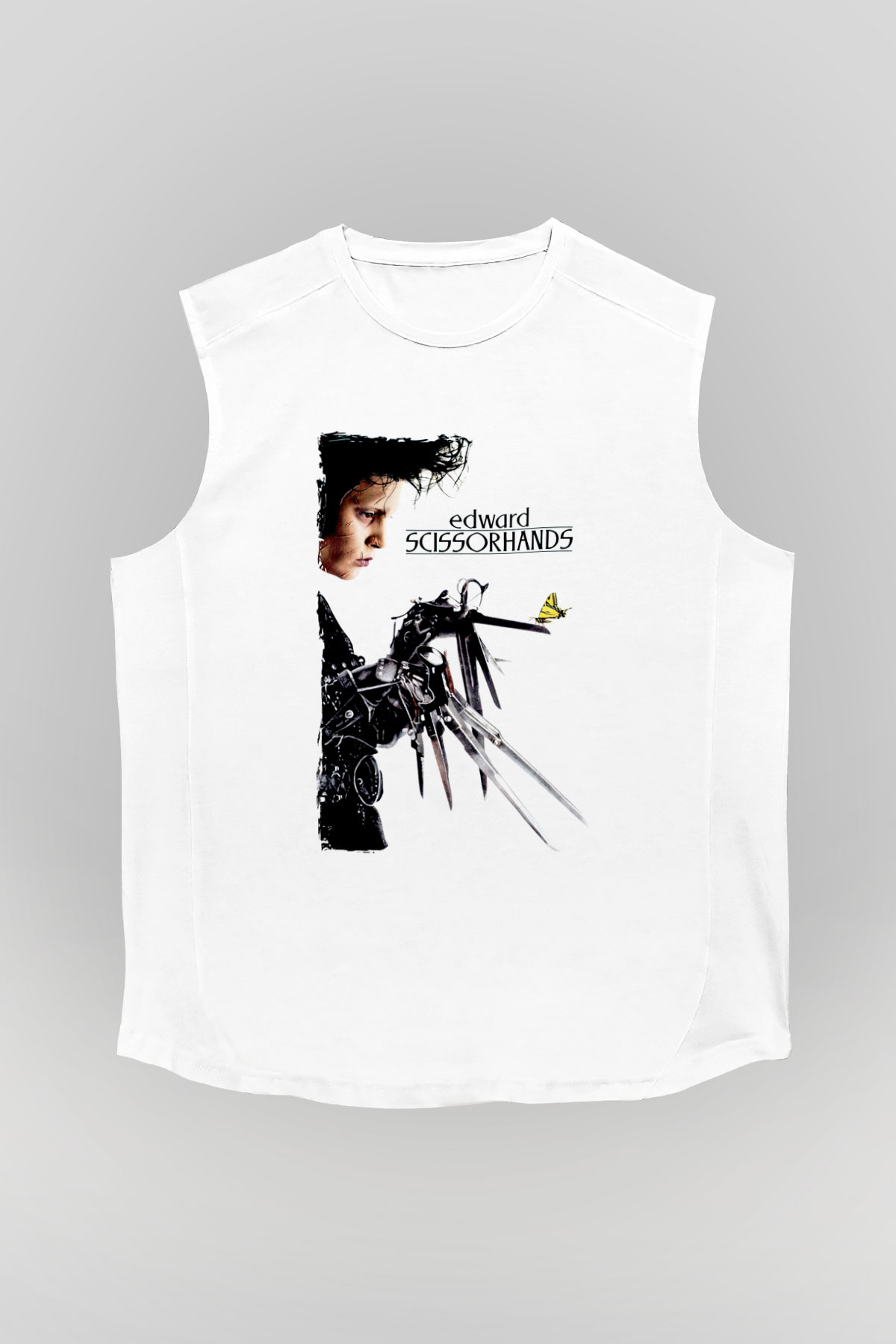 Edward Scissorhands Beyaz Unisex  Kolsuz Tişört