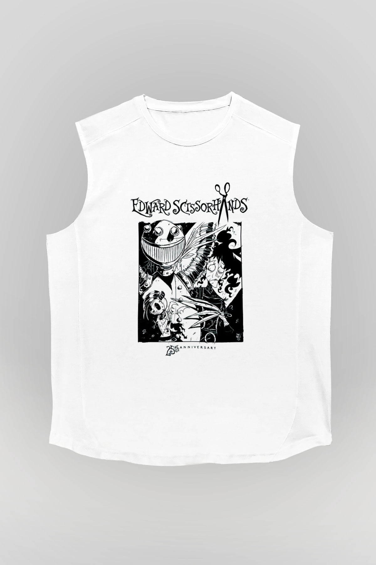 Edward Scissorhands Beyaz Unisex  Kolsuz Tişört
