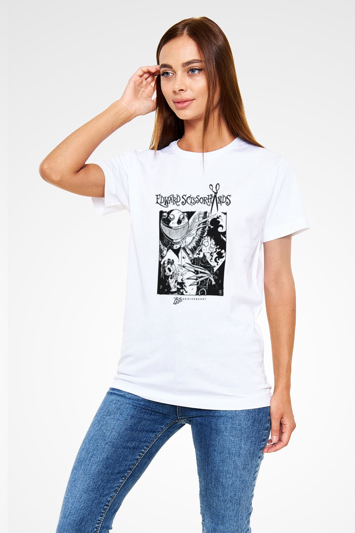 Edward Scissorhands Beyaz Unisex Tişört