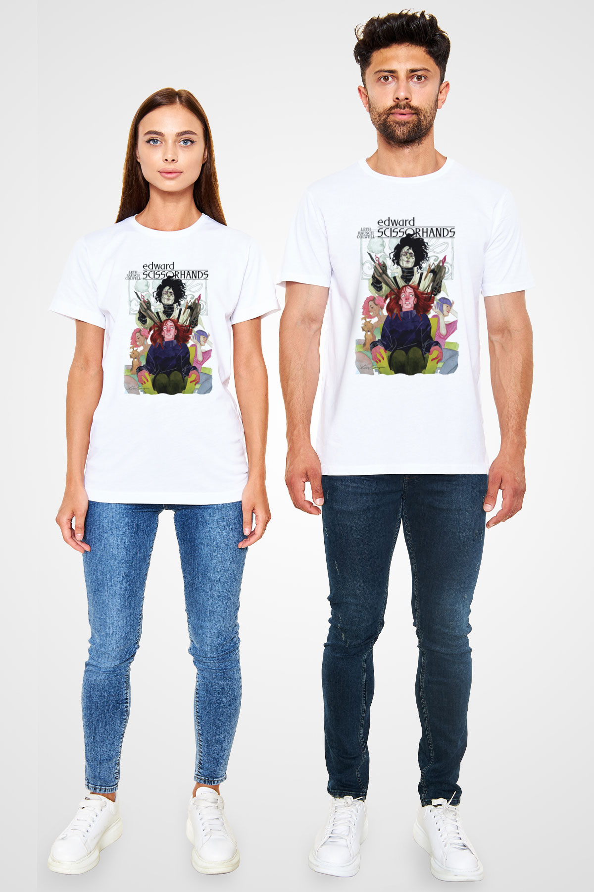 Edward Scissorhands Beyaz Unisex Tişört