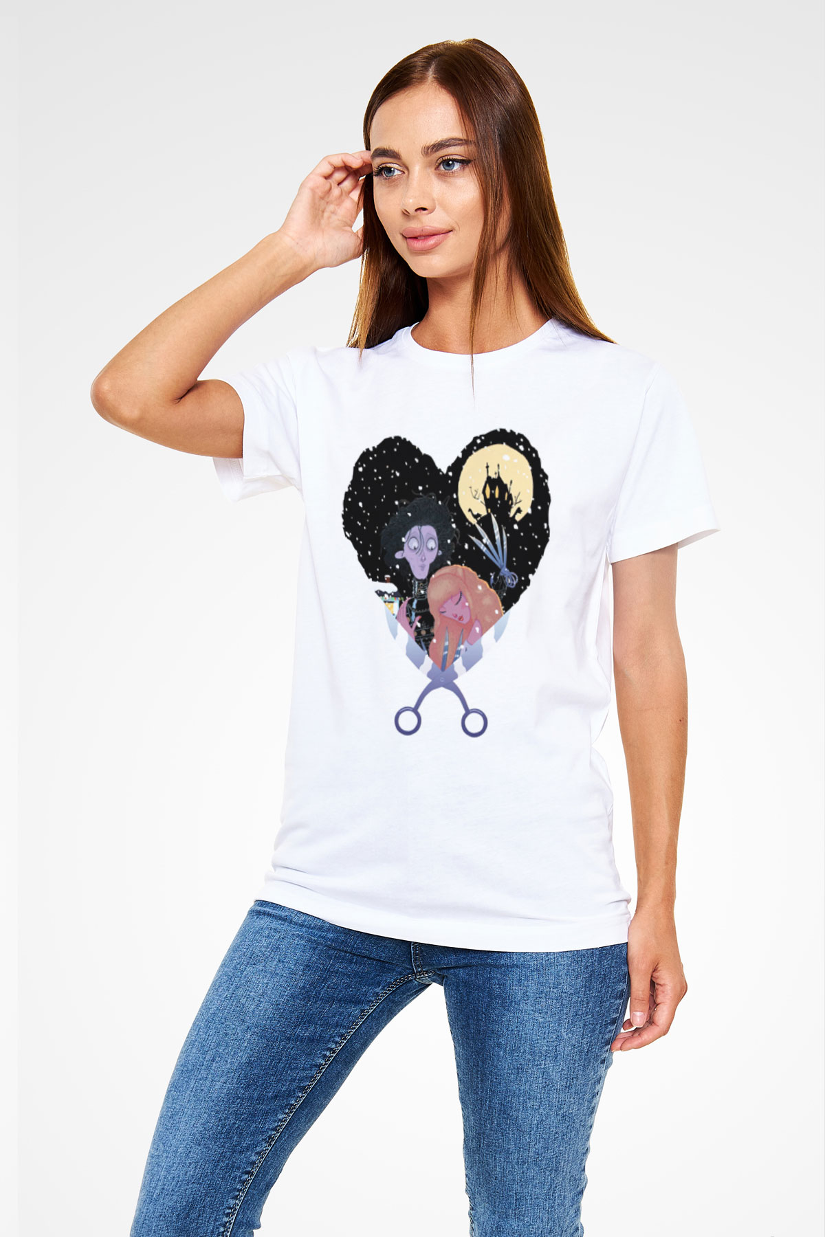 Edward Scissorhands Beyaz Unisex Tişört