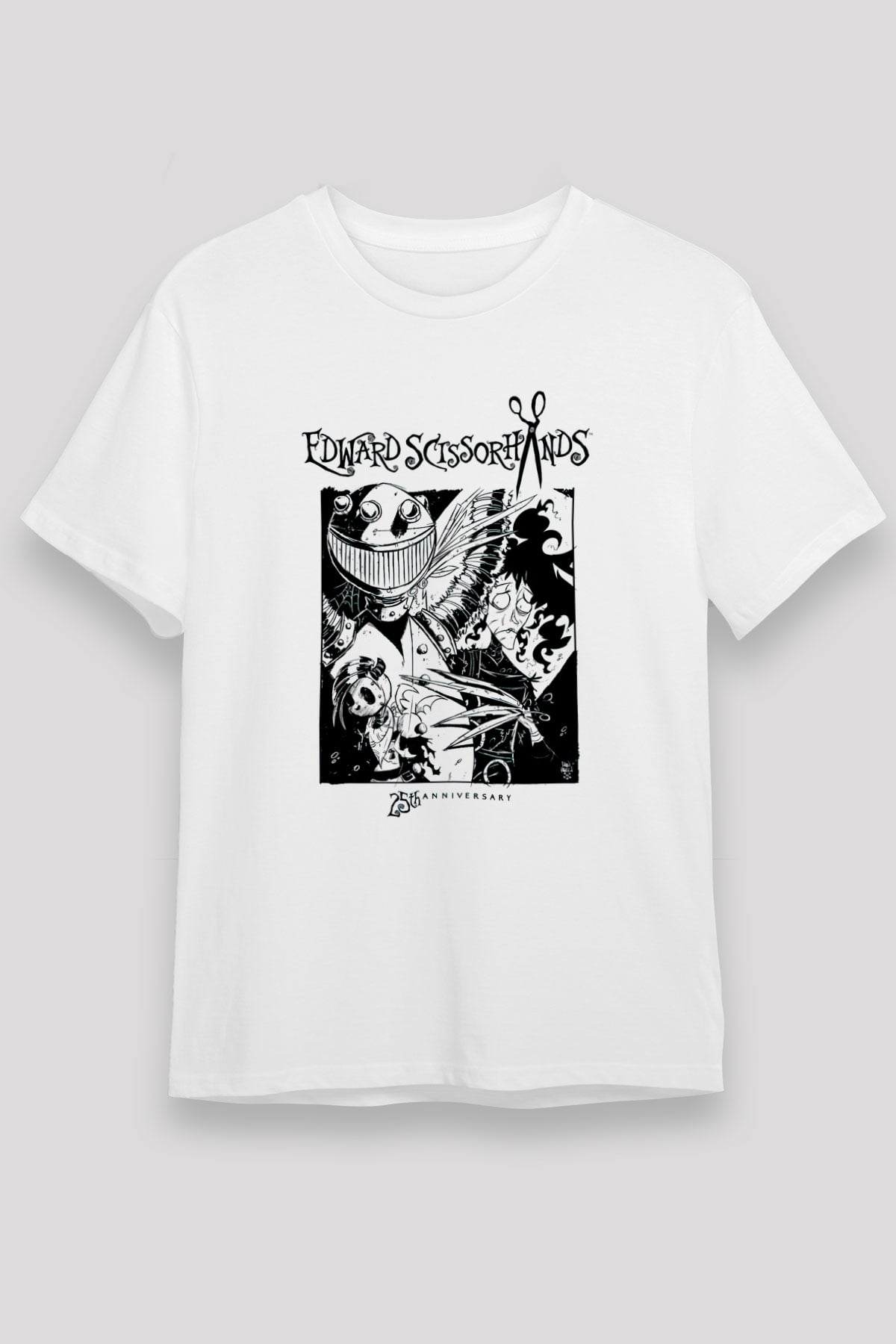 Edward Scissorhands Beyaz Unisex Tişört