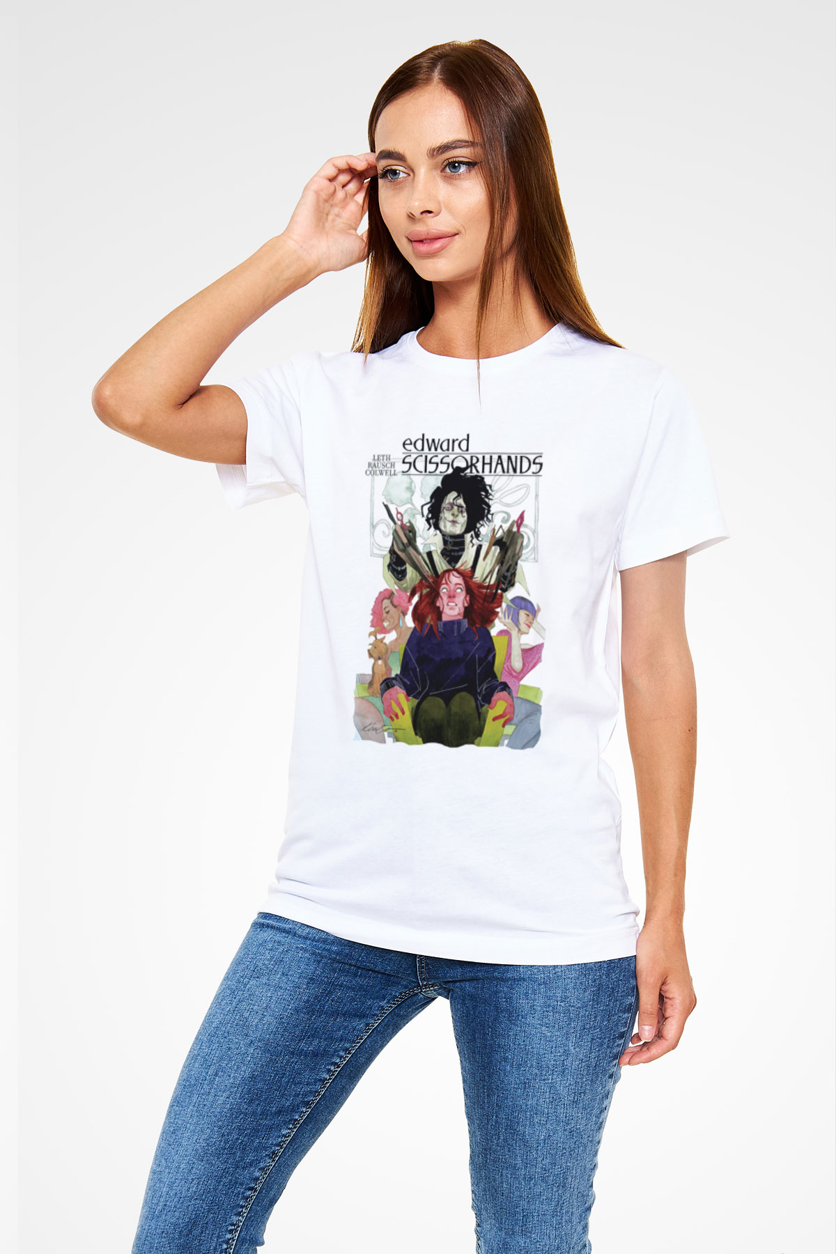Edward Scissorhands Beyaz Unisex Tişört