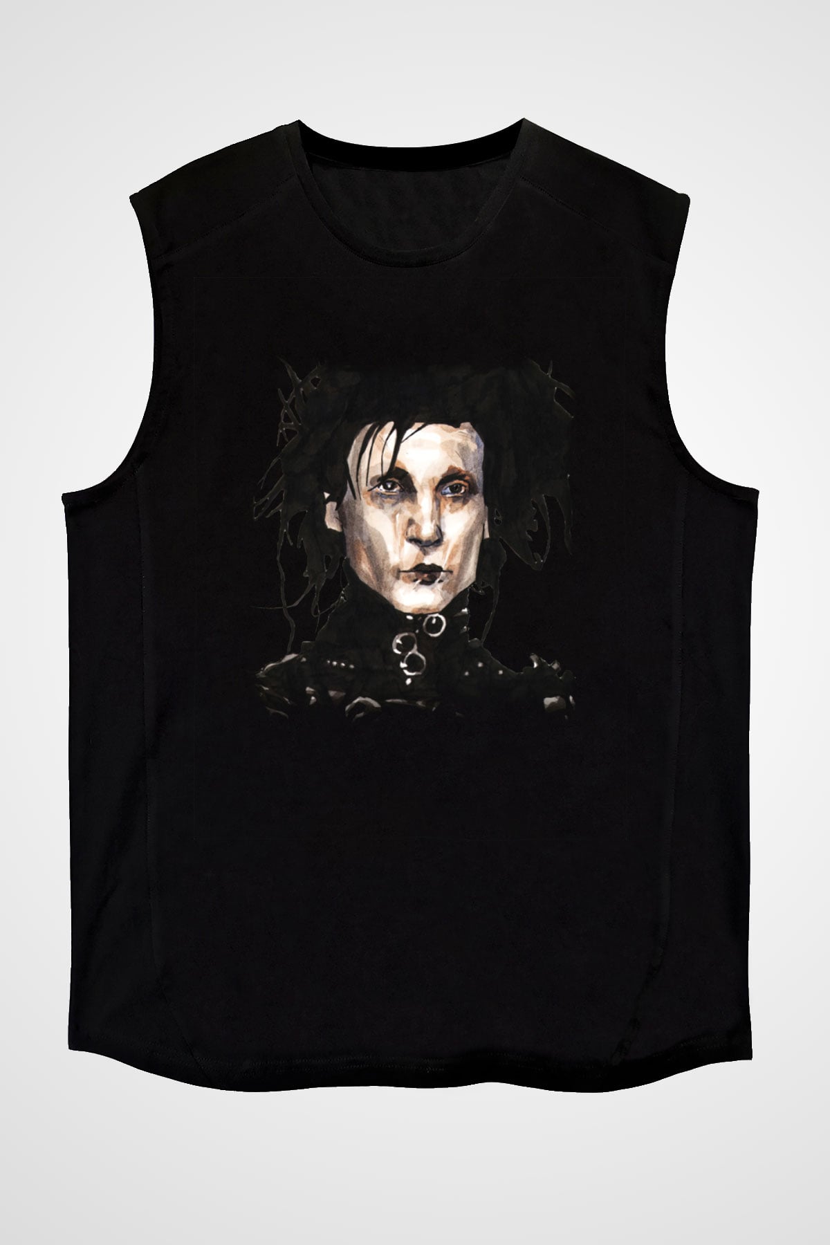 Edward Scissorhands Siyah Unisex Kolsuz Tişört