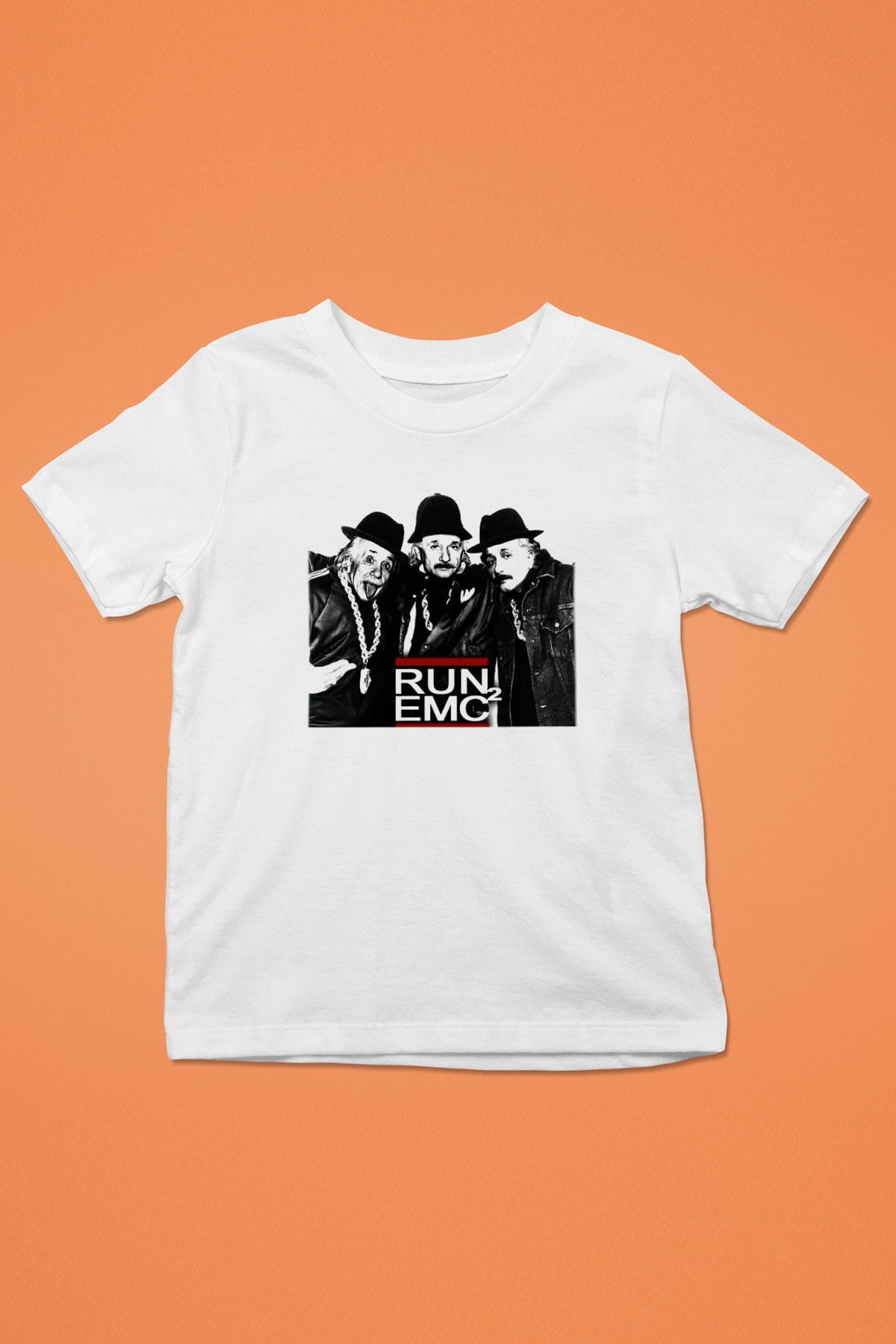 Einstein Baskılı Beyaz Unisex Çocuk Tişört