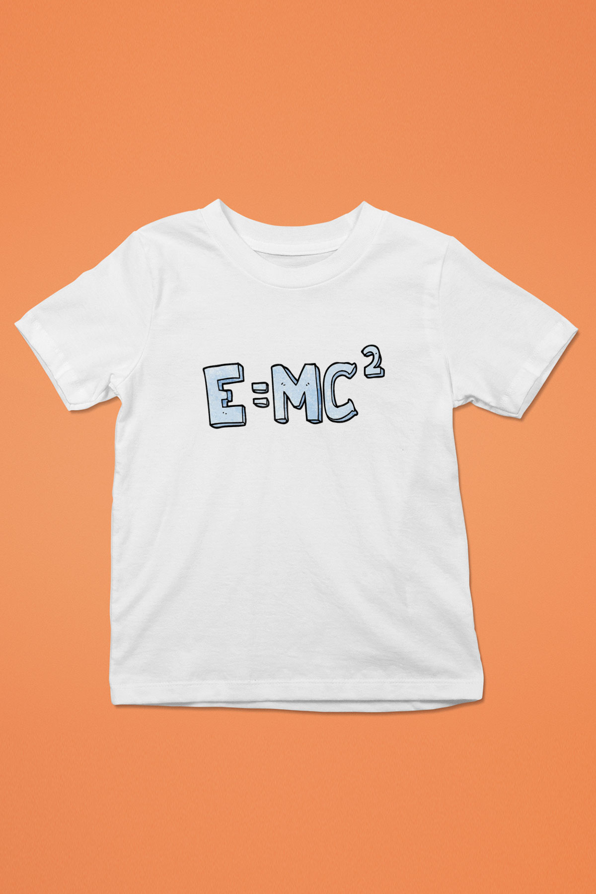 Einstein Baskılı Beyaz Unisex Çocuk Tişört