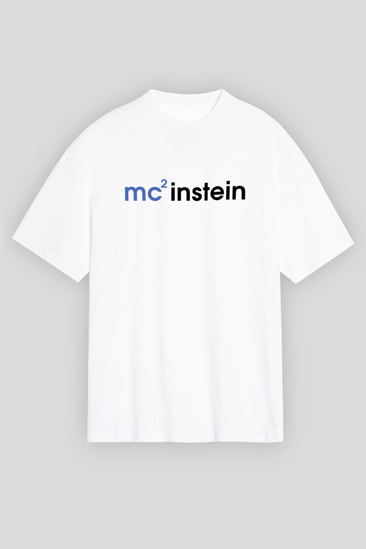 Einstein Beyaz Unisex Oversize Tişört T-Shirt