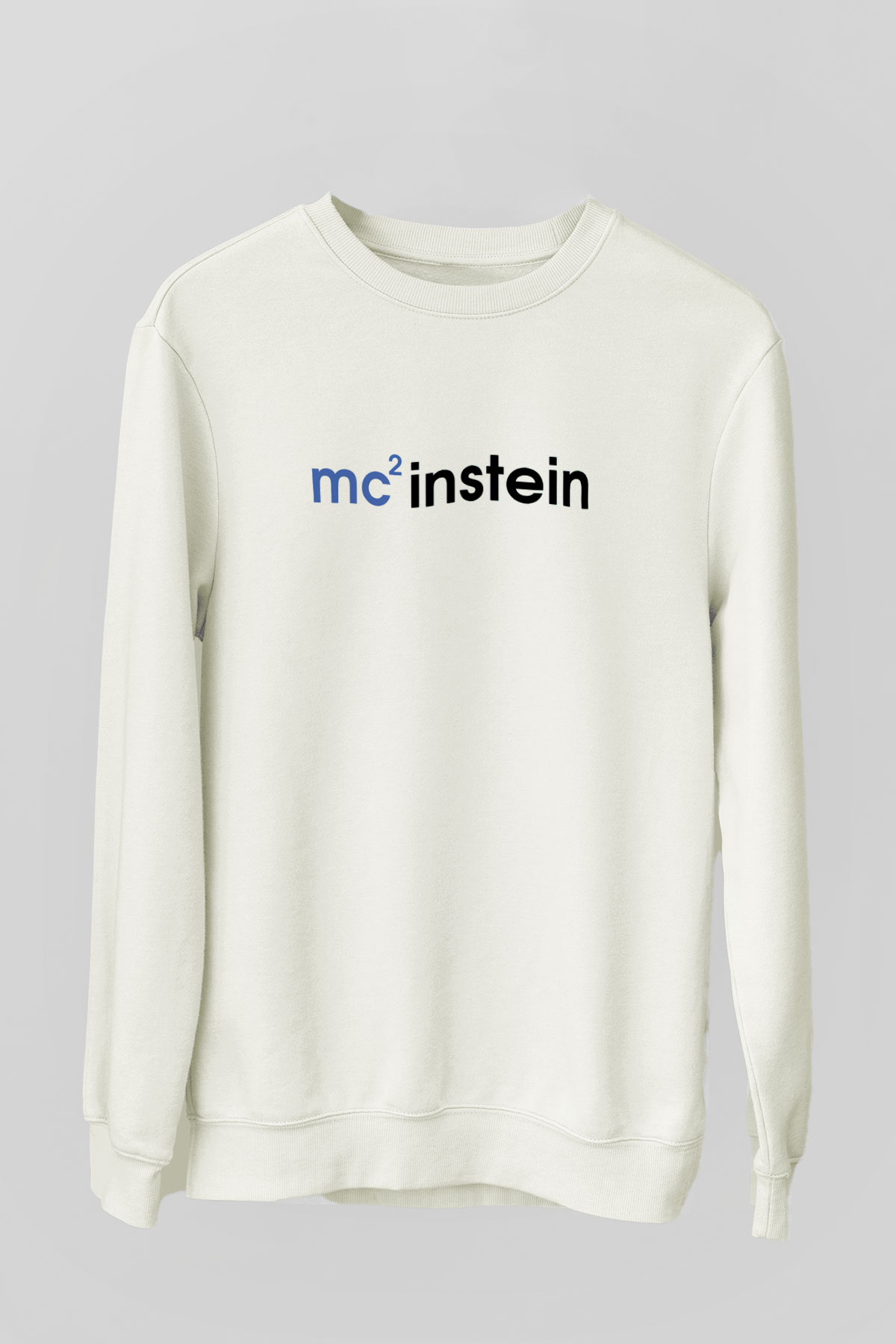 Einstein Beyaz Unisex Sweatshirt