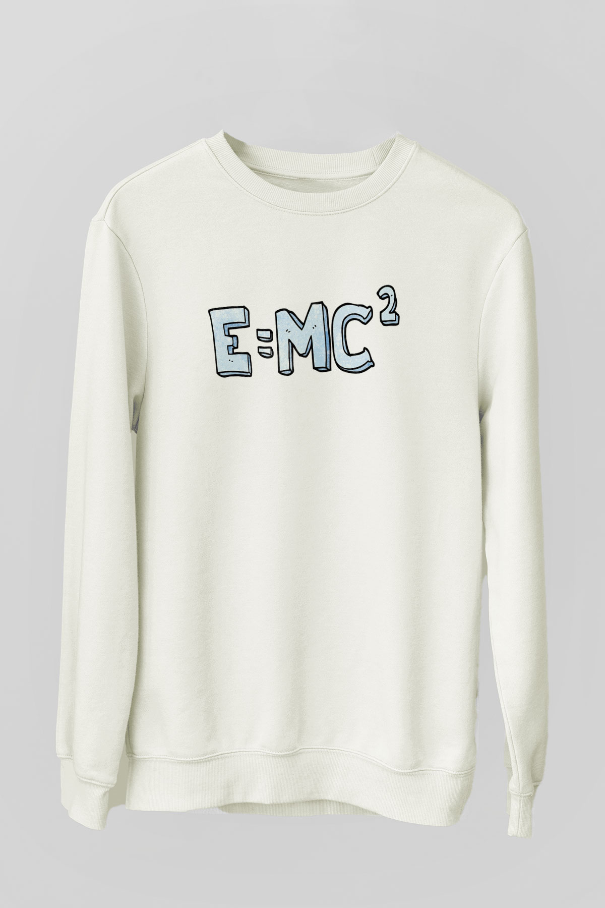 Einstein Beyaz Unisex Sweatshirt
