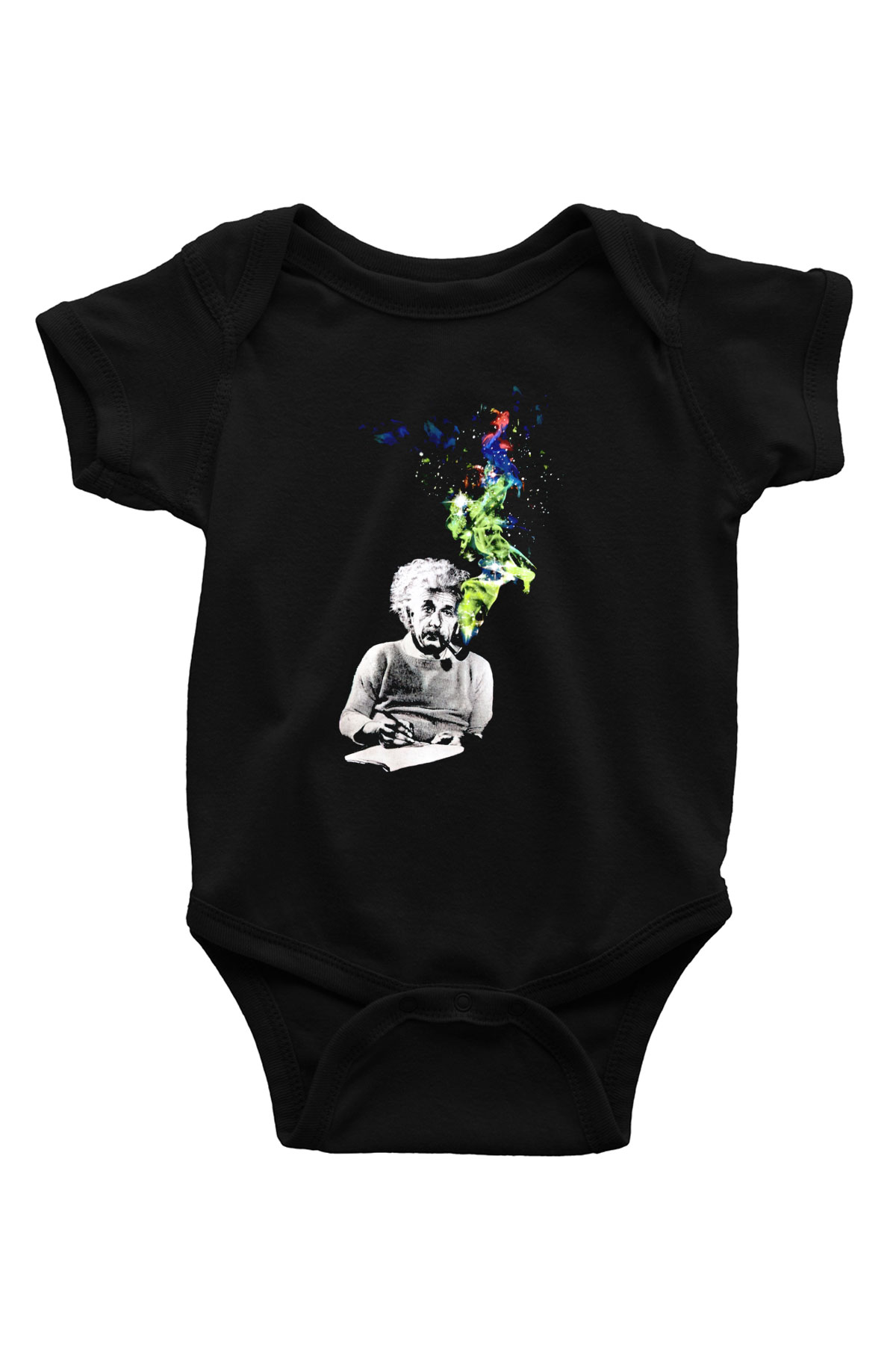 Einstein Siyah Bebek Body - Zıbın