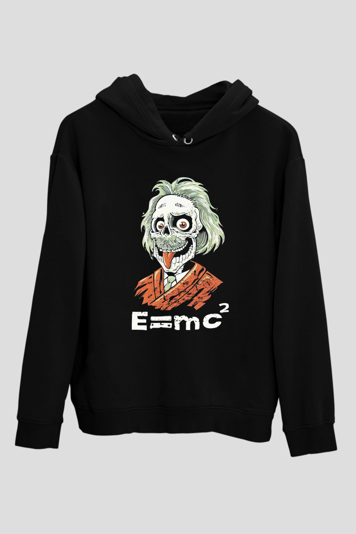Einstein Siyah Unisex Hoodie